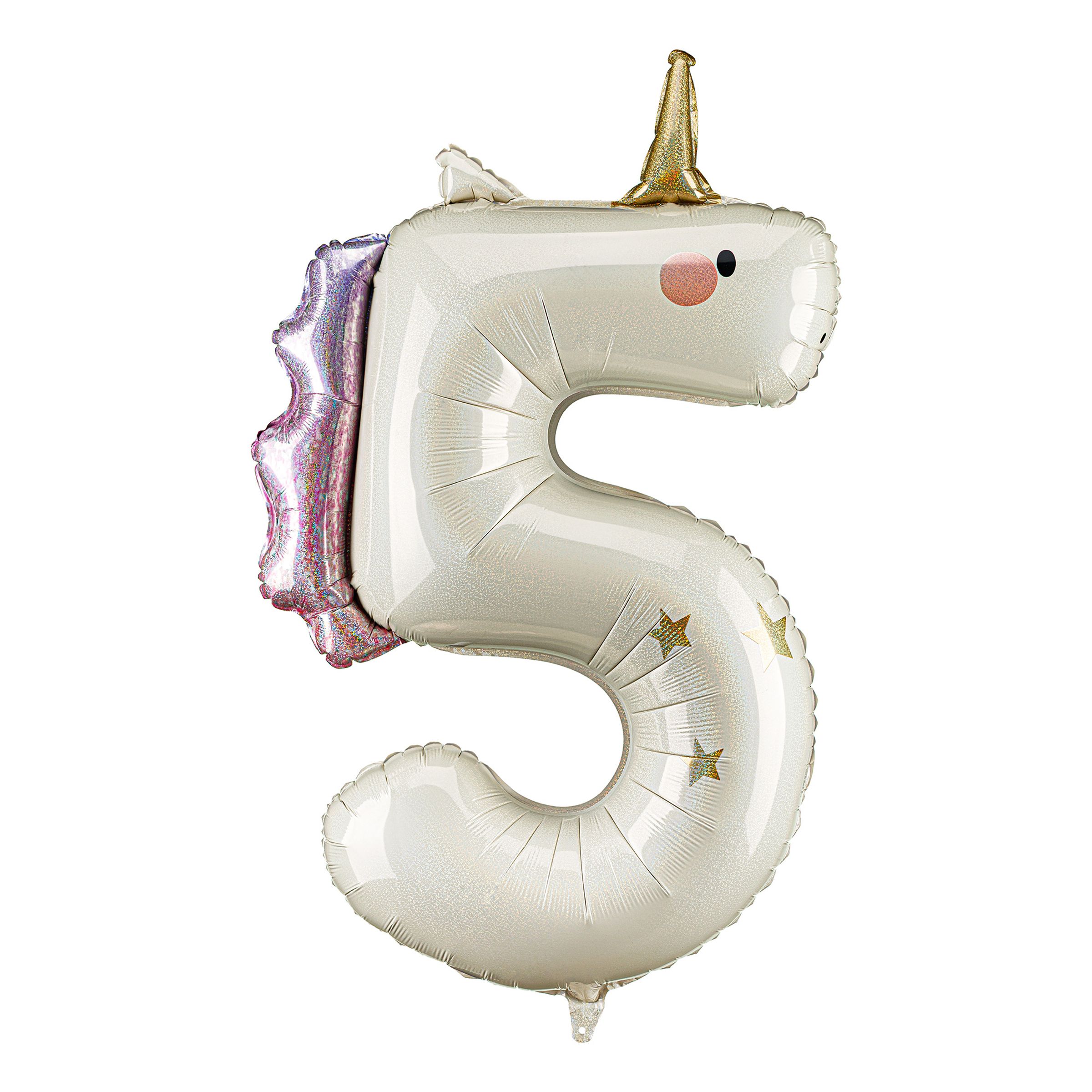 Sifferballong Unicorn - Siffra 5 | Hem - Festartiklar - Ballonger - Folieballonger | Pryloteket