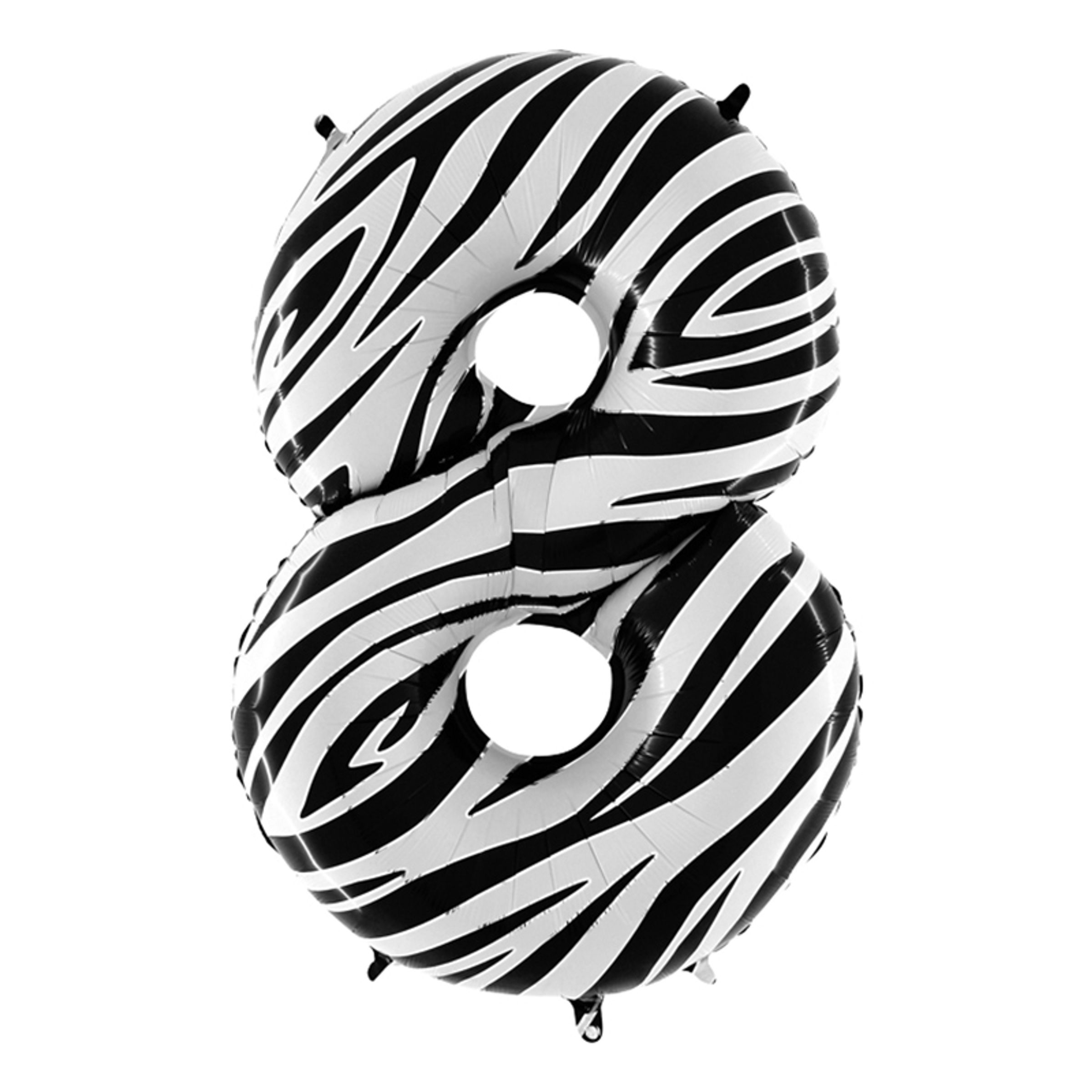 Läs mer om Sifferballong Zebra Mönster - Siffra 8