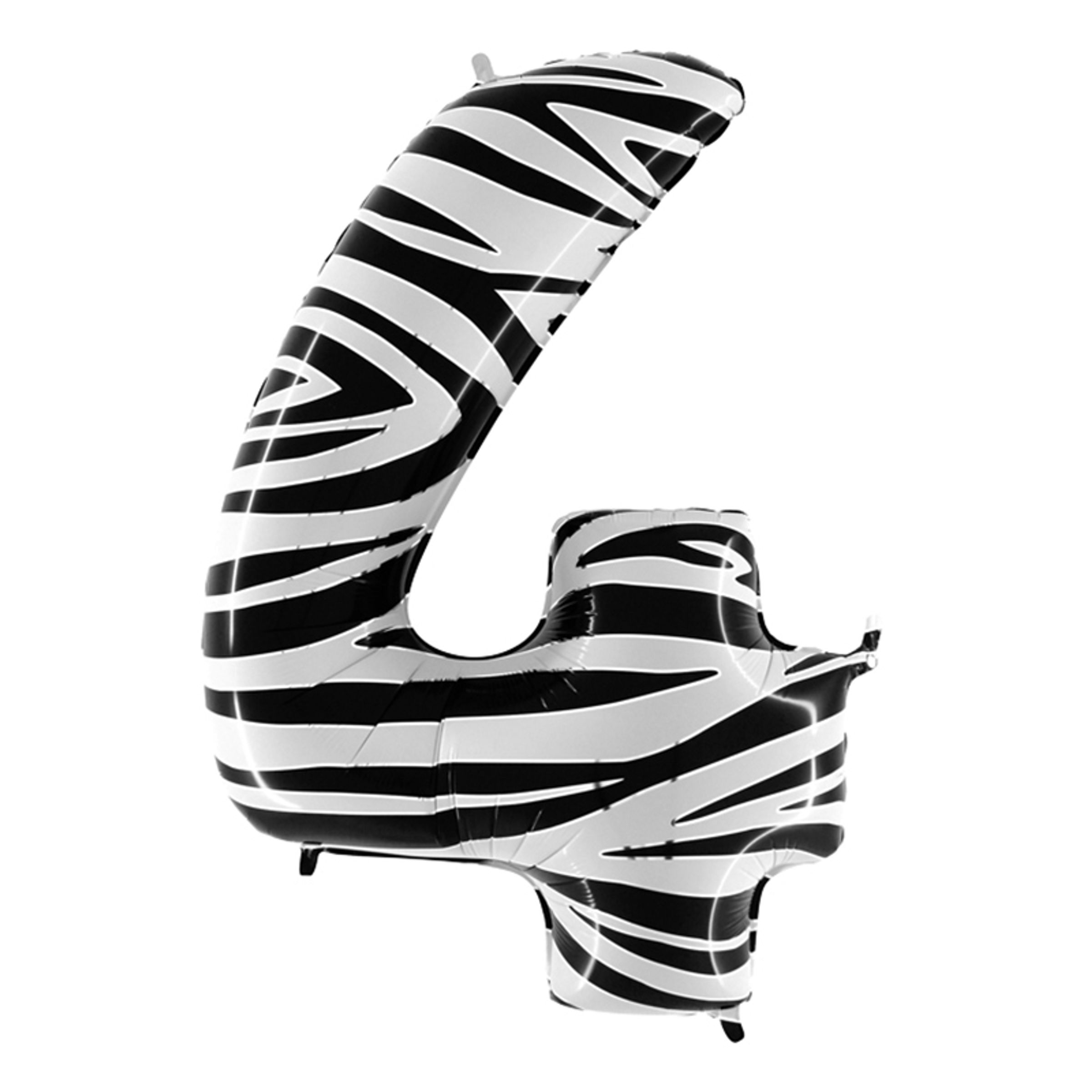 Läs mer om Sifferballong Zebra Mönster - Siffra 4