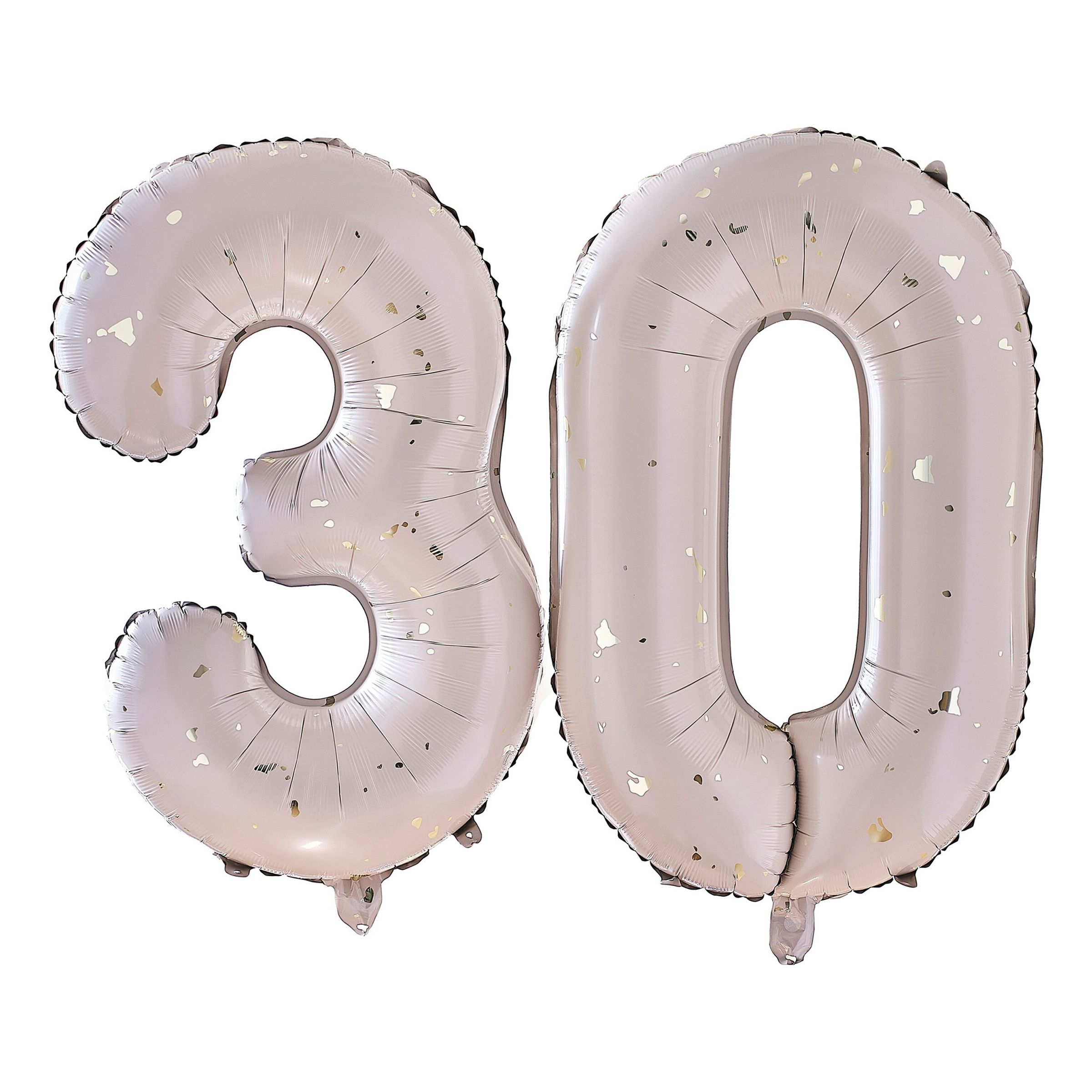 Läs mer om Sifferballonger 30 Kit Gold Speckle