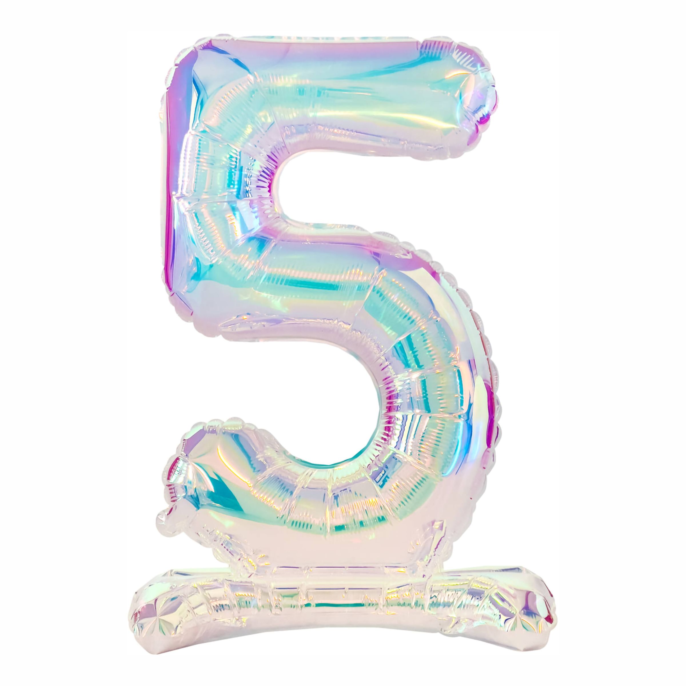 Sifferballonger på Ställning Iridescent - Siffra 5 | Hem - Festartiklar - Ballonger - Sifferballonger | Maskeradspecialisten