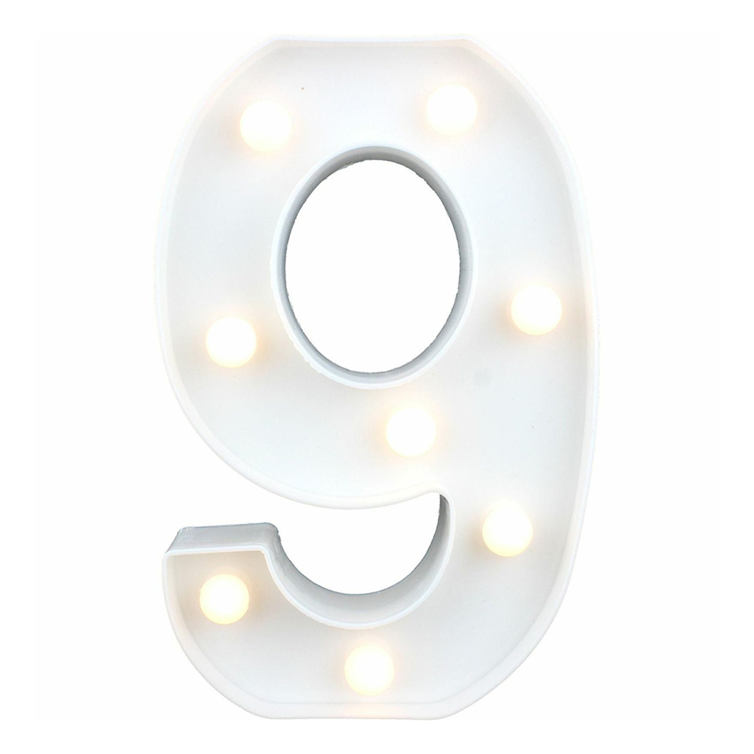 Läs mer om Siffra med LED-Belysning - Siffra 9