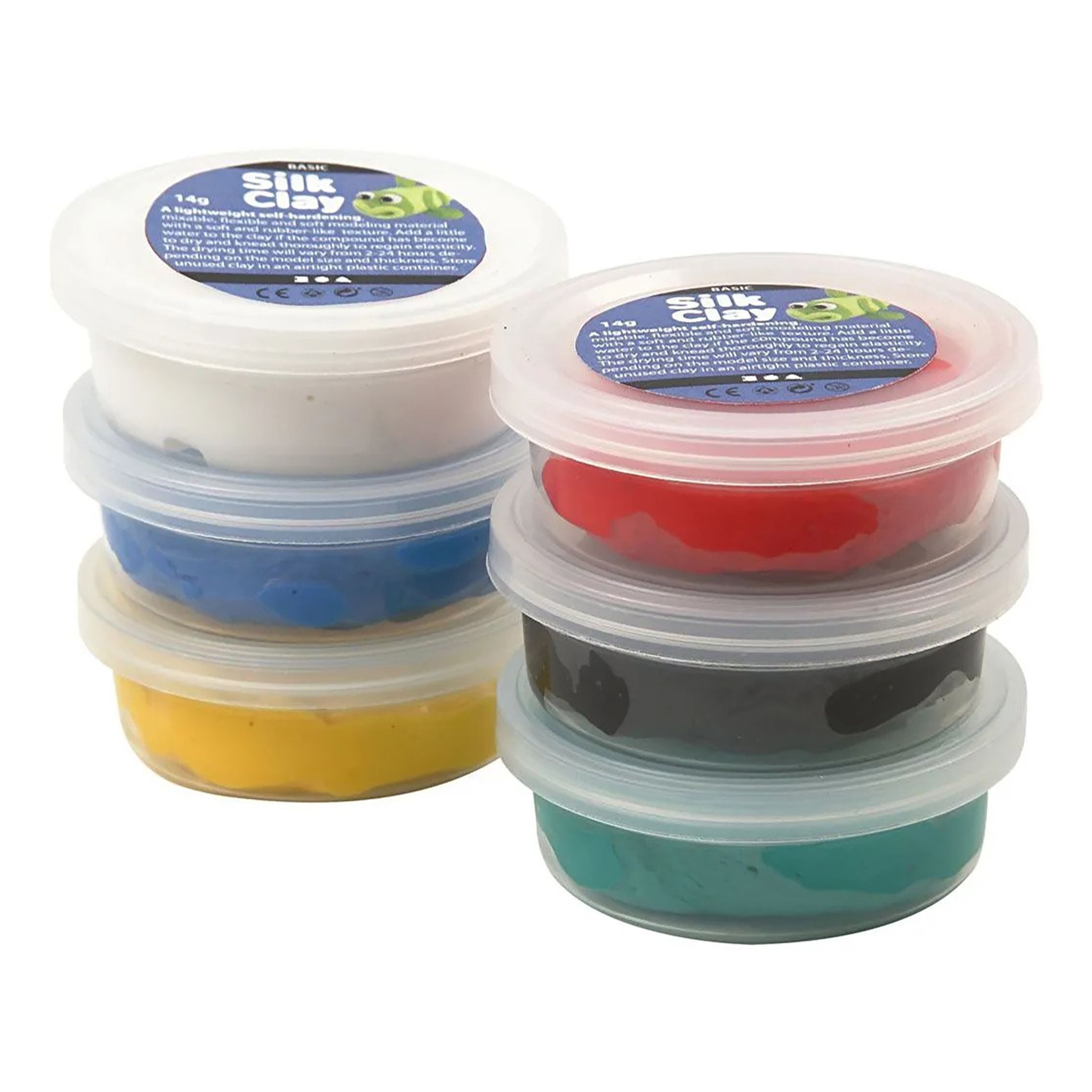 Silk Clay Standardfärger - 6-pack