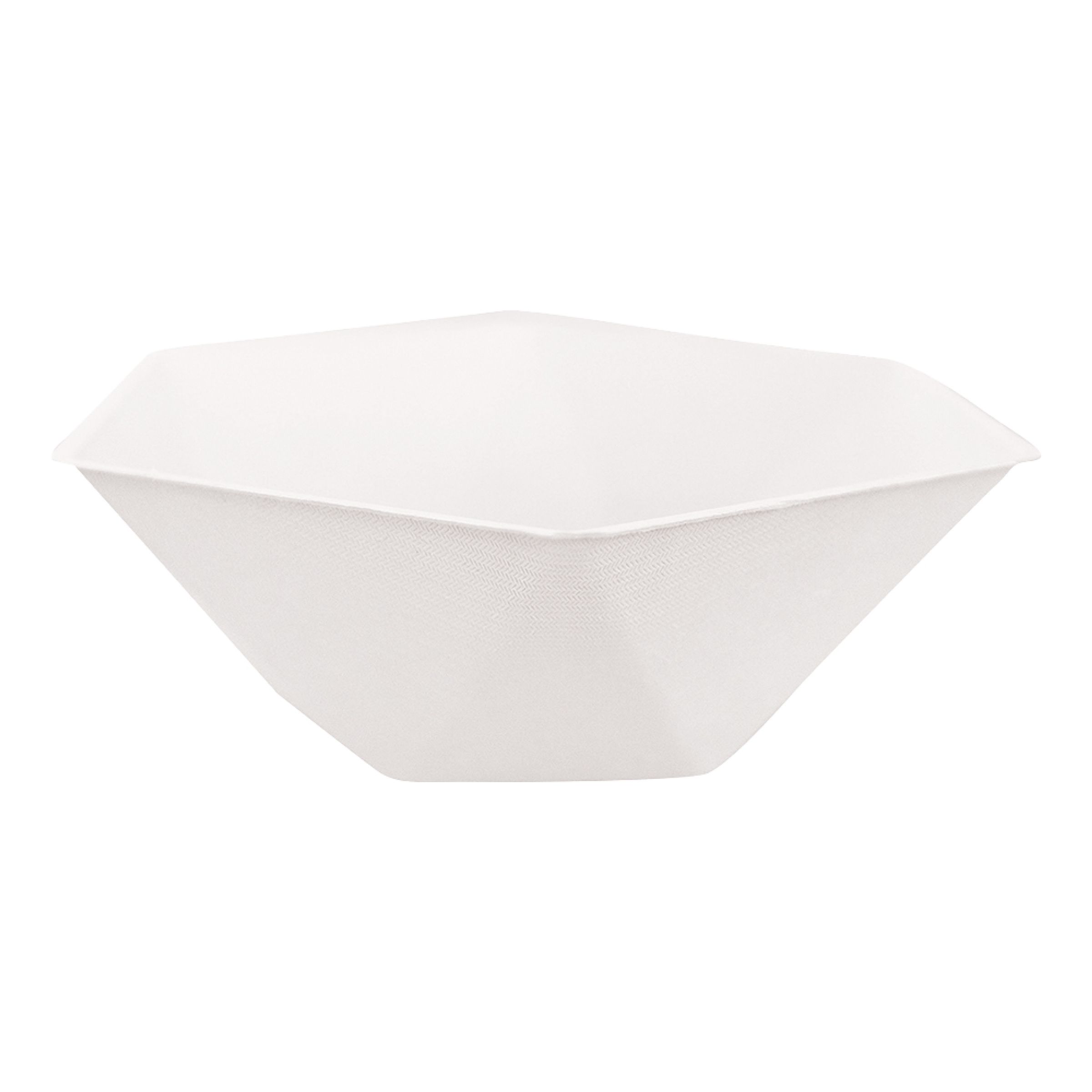 Skålar Hexagonala Vert Decor Vit - 6-pack | Hem - Festartiklar - Dukning - Engångstallrikar | Maskeradspecialisten