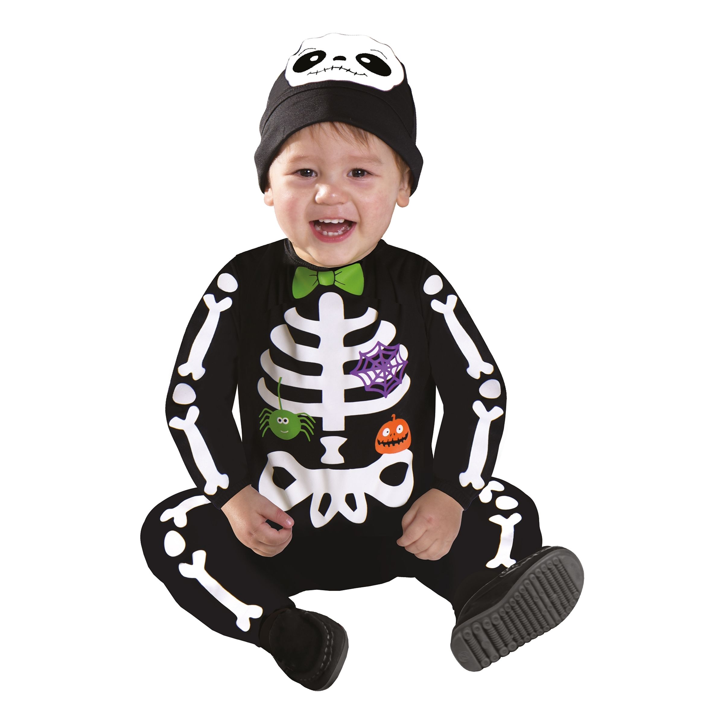 Läs mer om Skelett Jumpsuit Bebis Maskeraddräkt - 24-36 månader