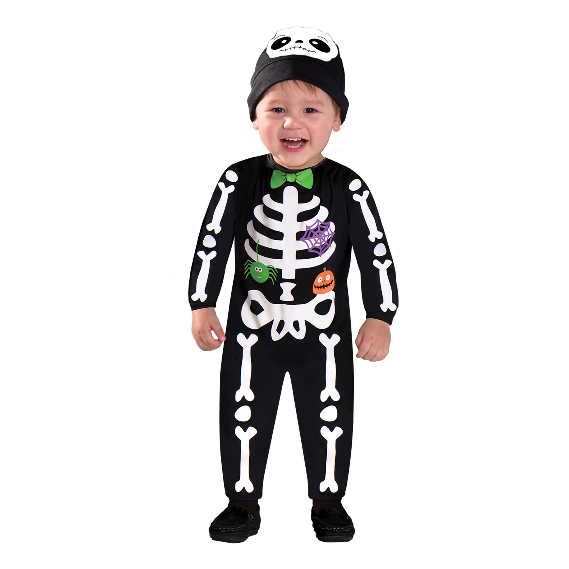 Läs mer om Skelett Jumpsuit Bebis Maskeraddräkt - 12-24 månader