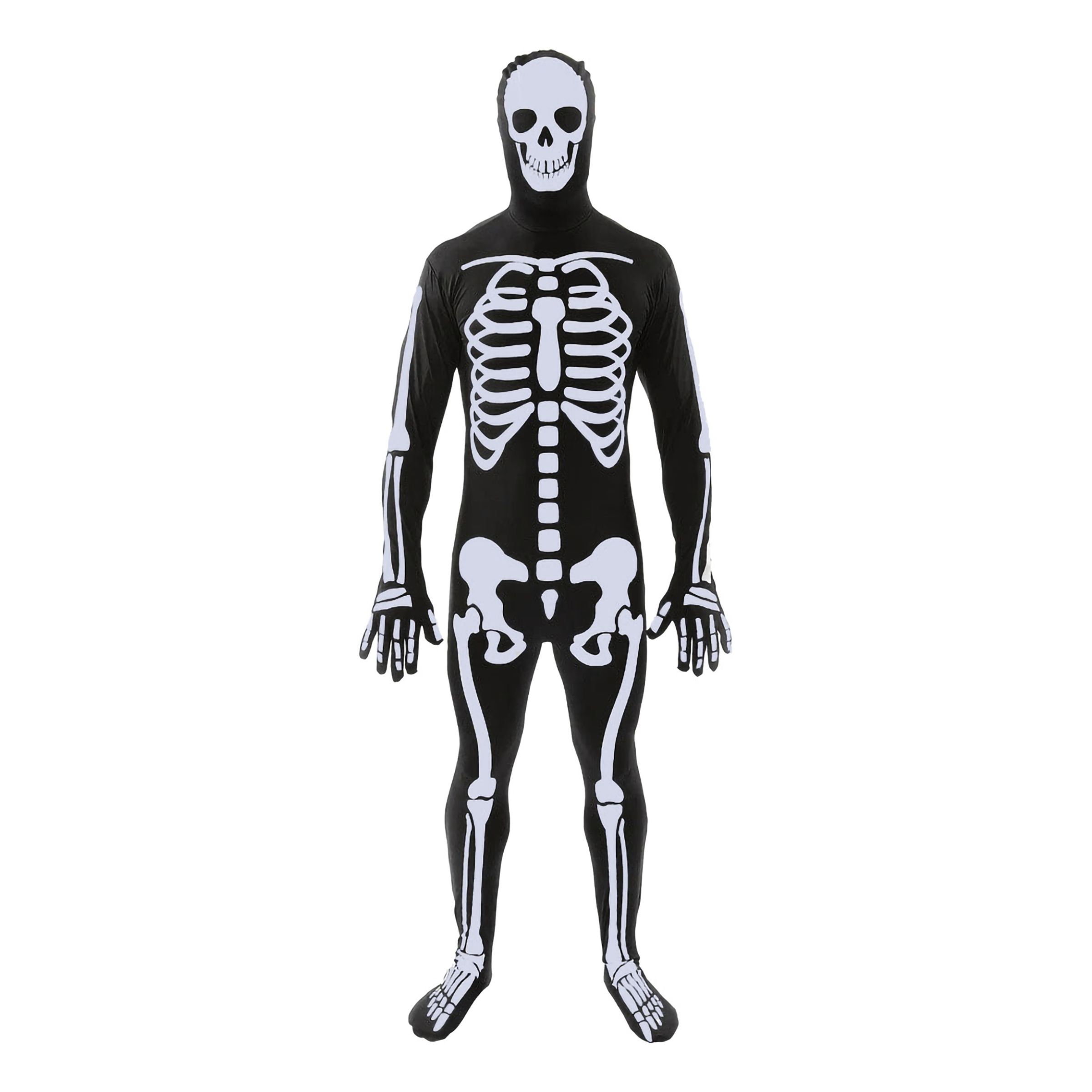 Läs mer om Skelett Skinsuit Maskeraddräkt - X-Large