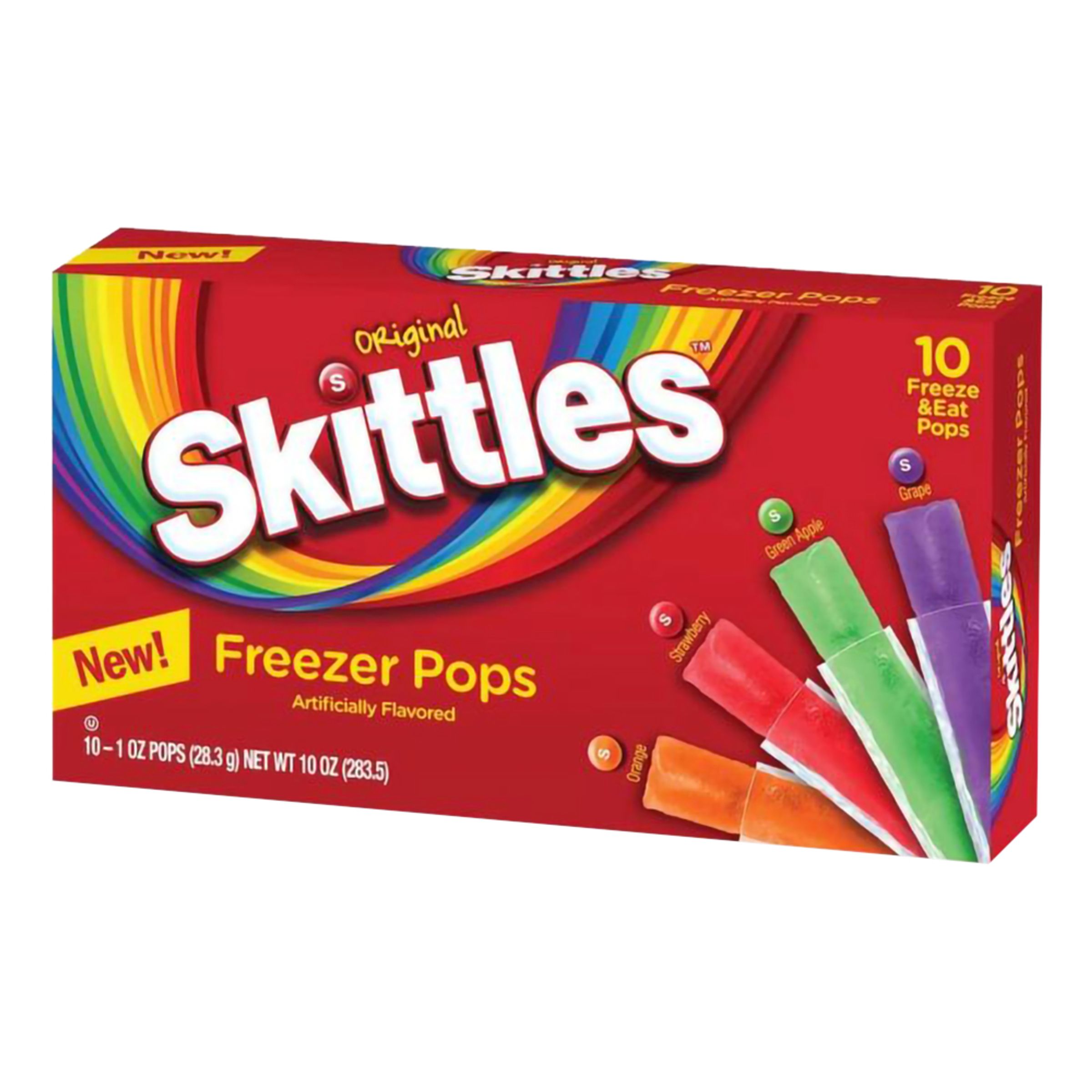 Skittles Freezer Pops Isglass - 10-pack