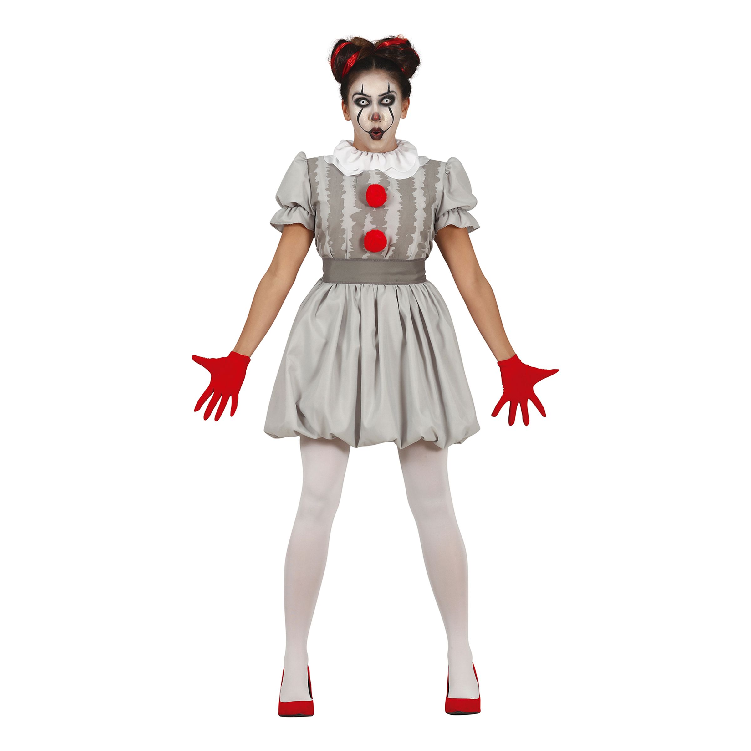 Skräckclown Dam Maskeraddräkt - Small | Hem - Maskerad - Maskeraddräkter - Damdräkter | Pryloteket