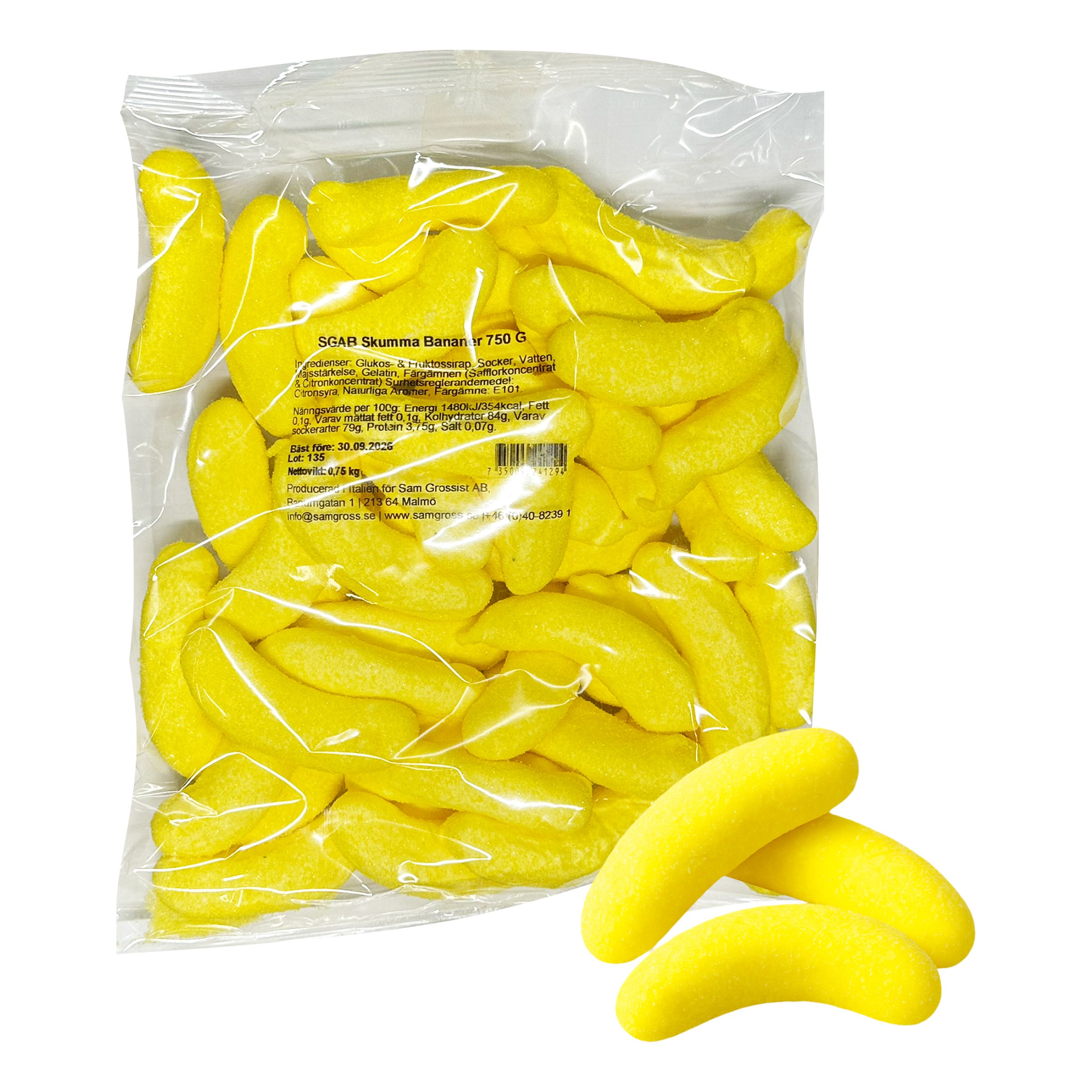 Skum Bananer Økonomipakke - 750 gram