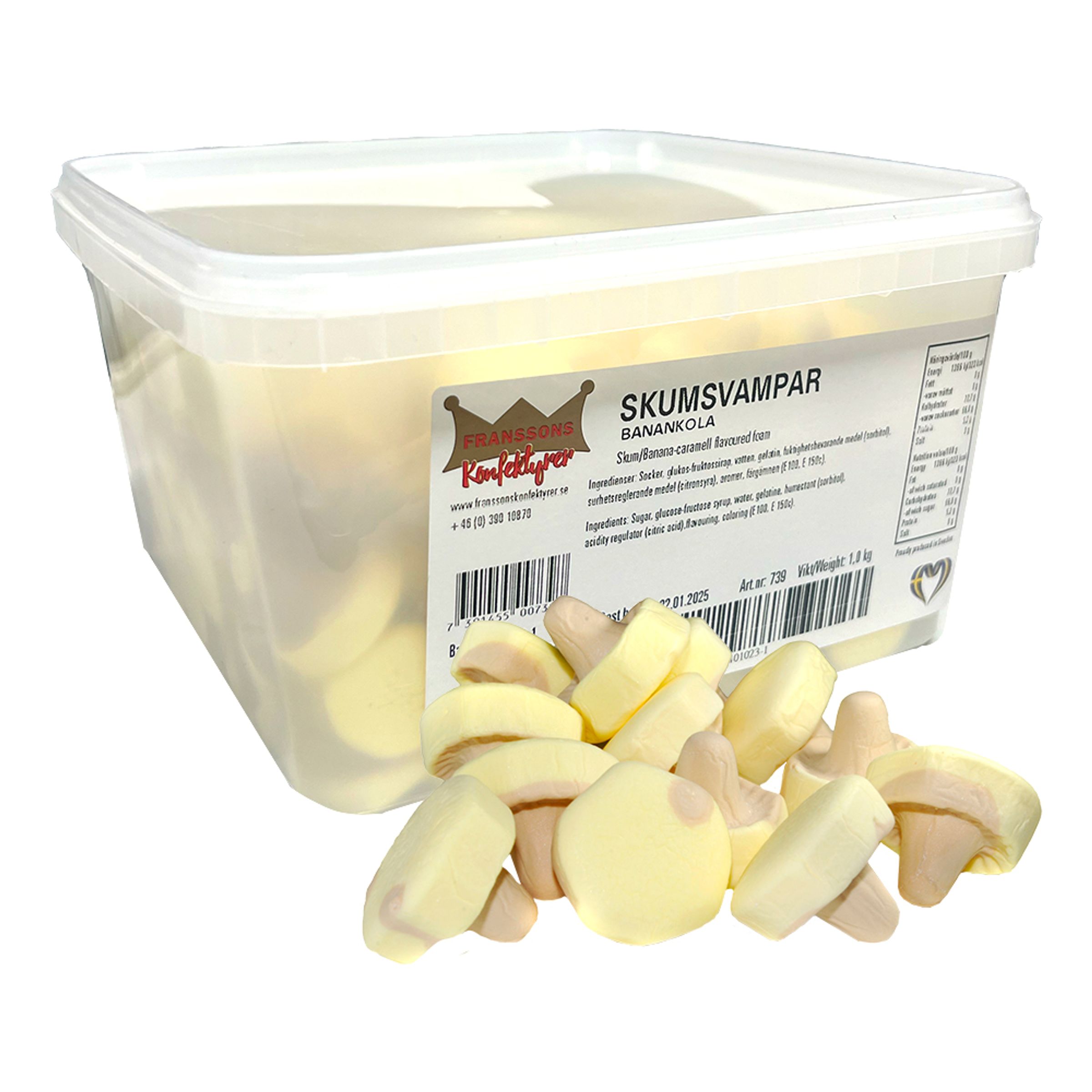 Skumsvampar Banankola Storpack - 1 kg