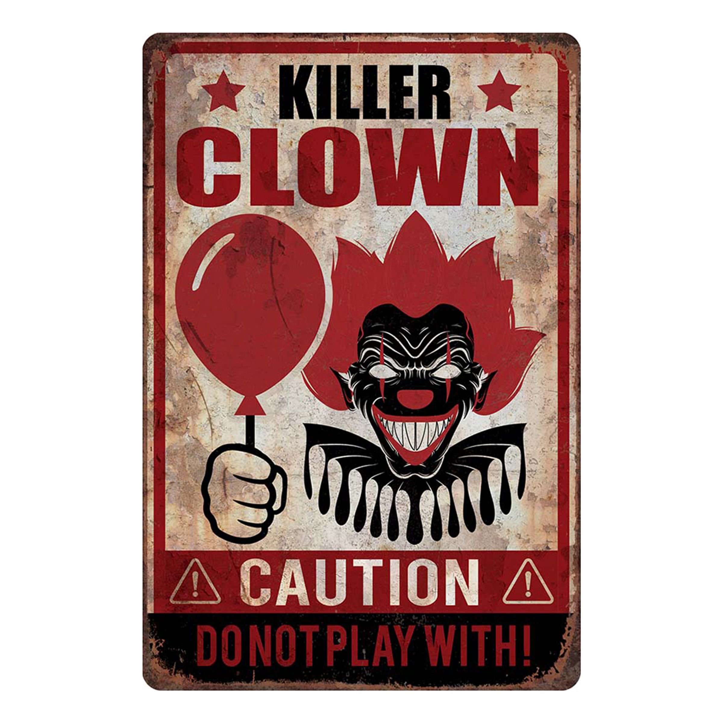 Skylt Killer Clown