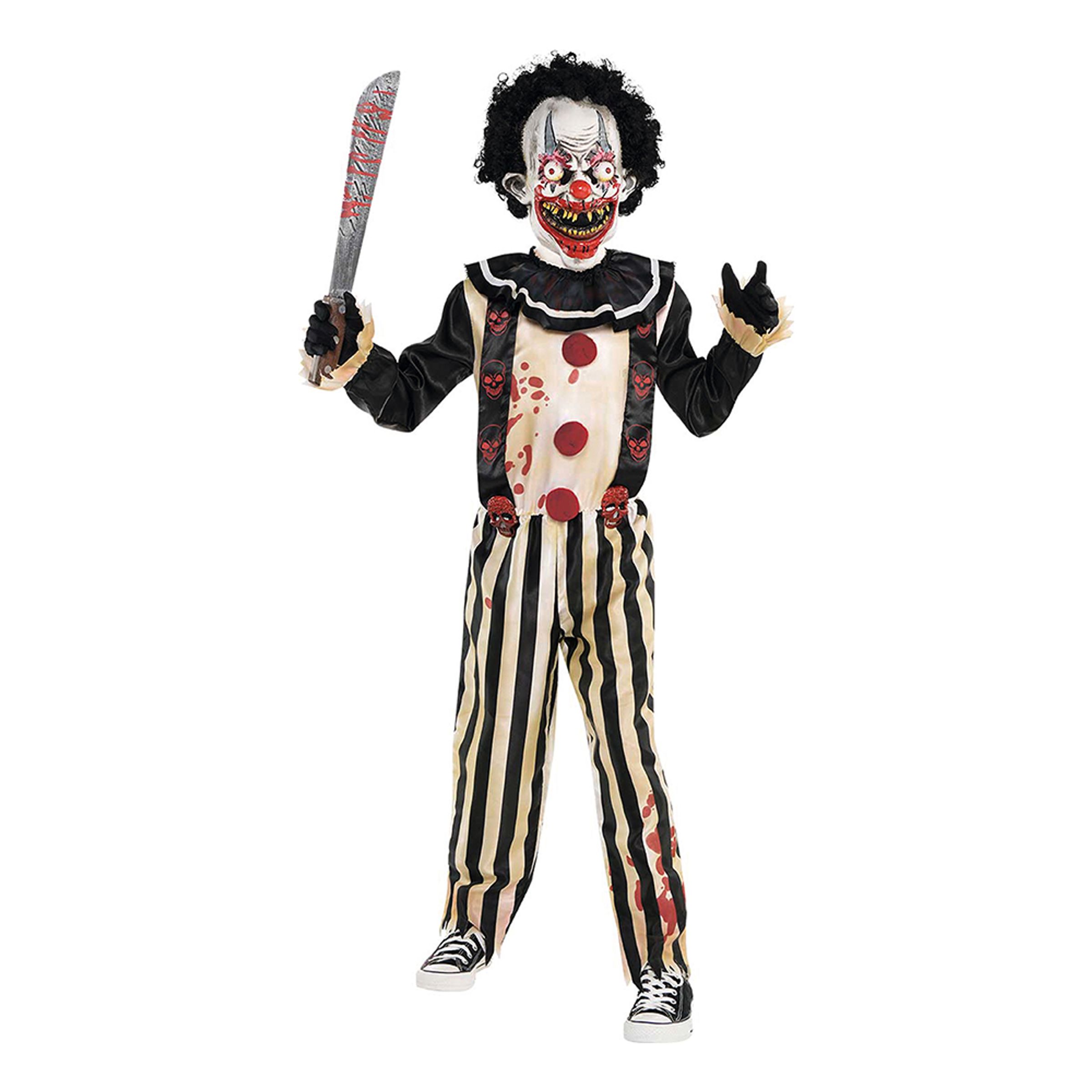 Läs mer om Slasher Clown Barn Maskeraddräkt - X-Large