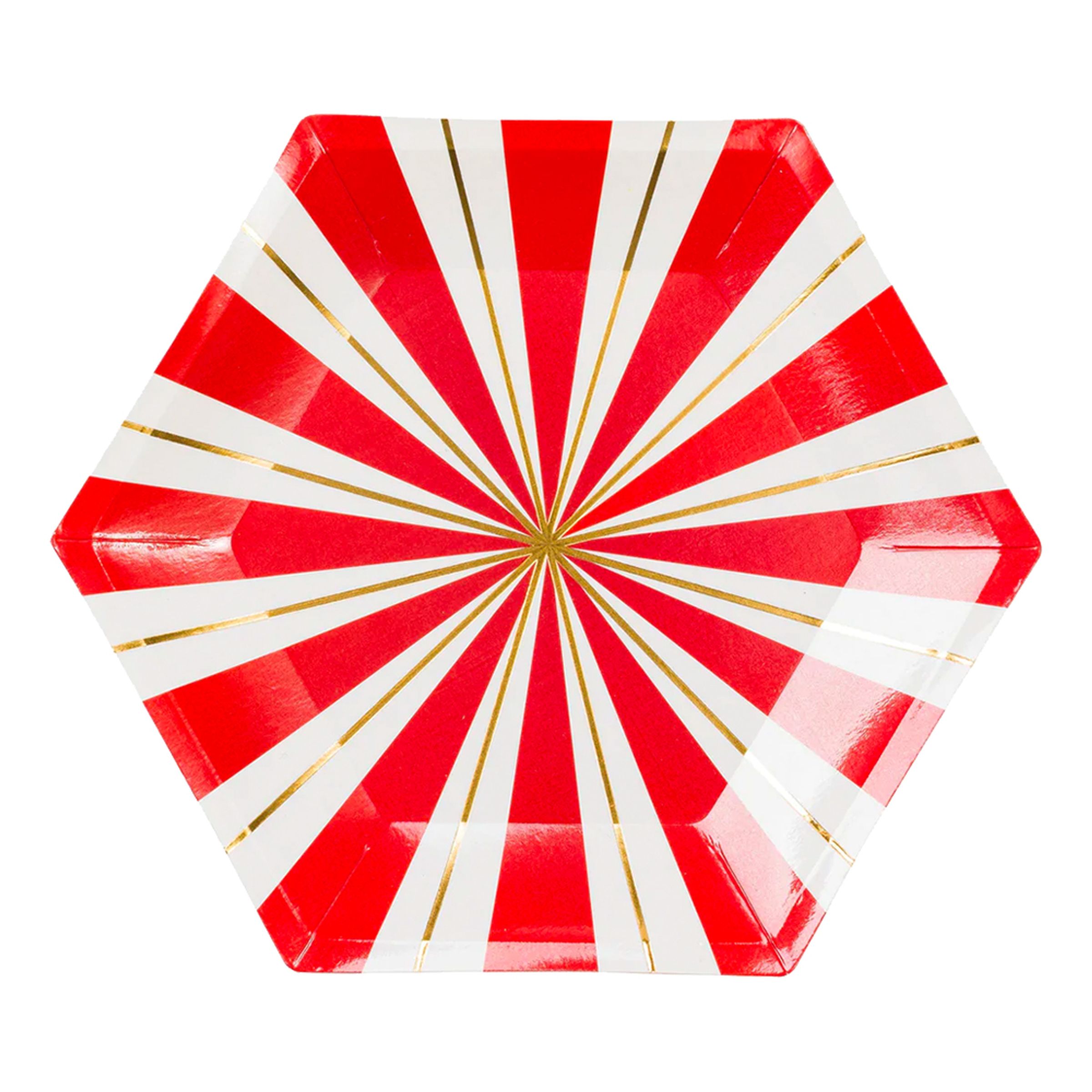Små Pappersassietter Hexagon Jul - 8-pack