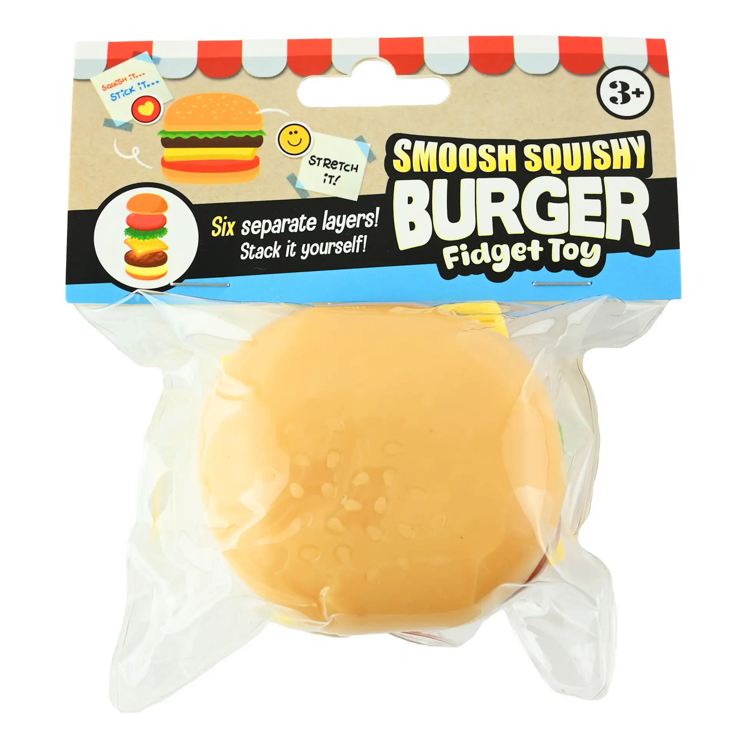 Smoosh Squishy Hamburgare | Hem - Roliga Prylar - Spel & Lek - Leksaker | Maskeradspecialisten
