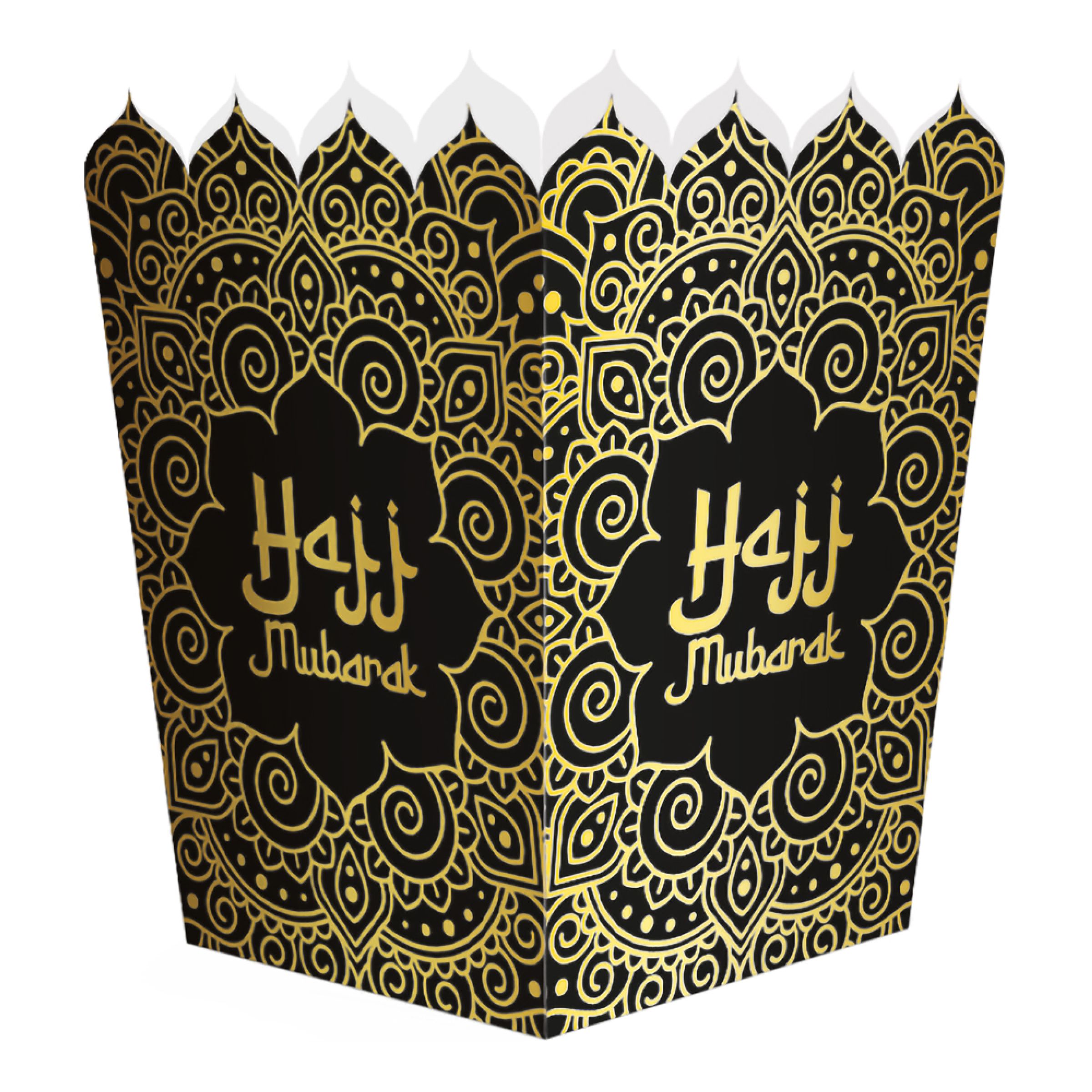 Snacksbägare Hajj Mubarak - 8-pack | Hem - Teman - Färger - Guld | Maskeradspecialisten