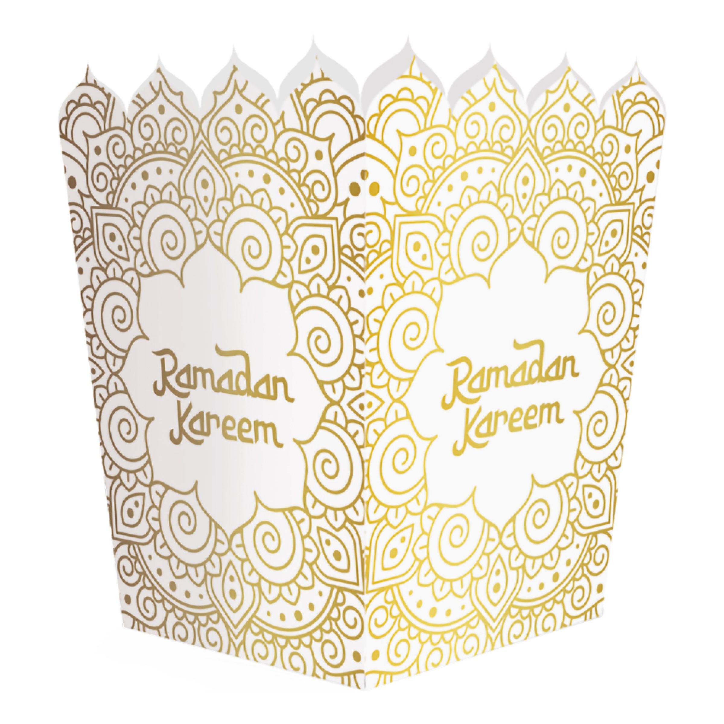 Snacksbägare Ramadan Kareem - 8-pack | Hem - Teman - Färger - Guld | Maskeradspecialisten