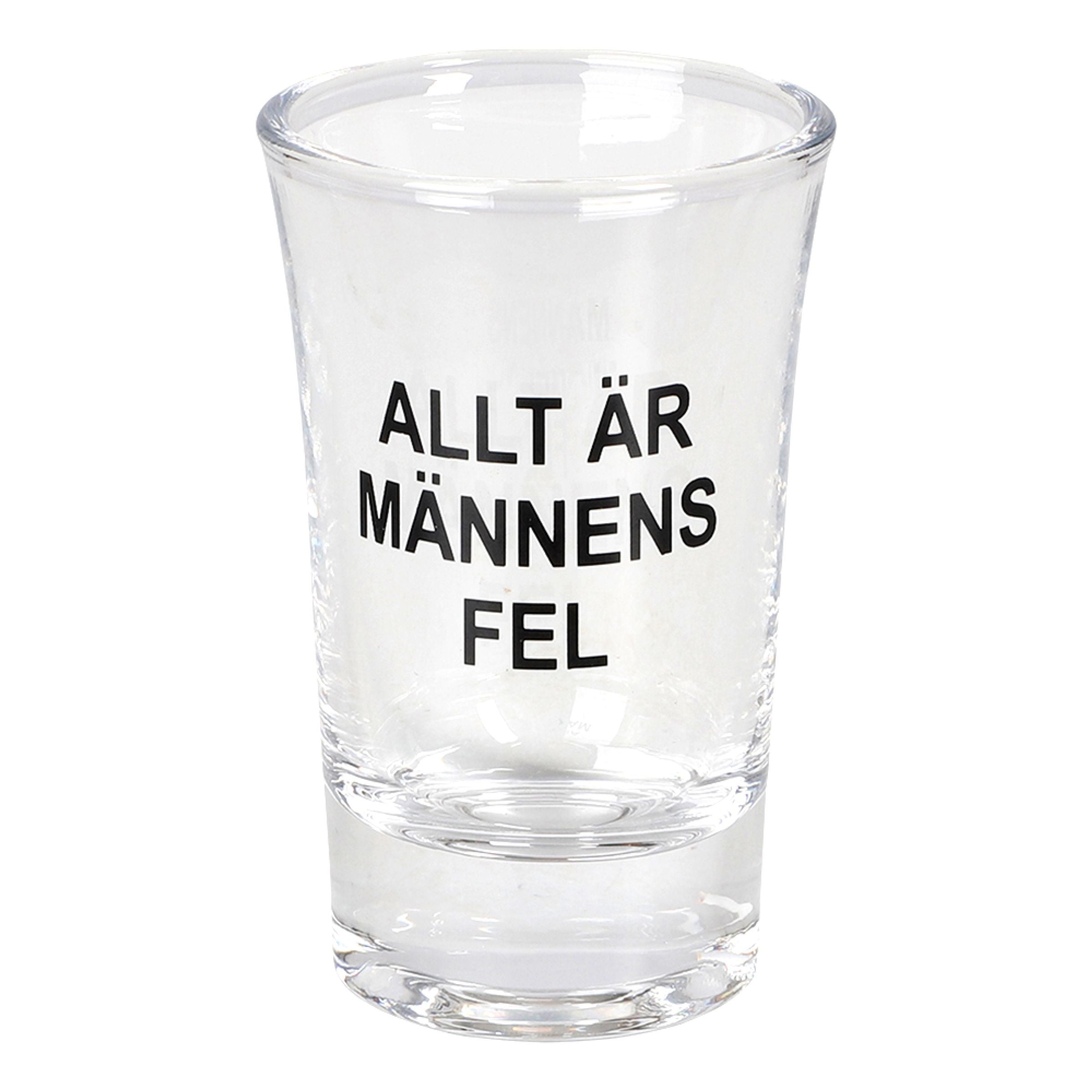Snapsglas Allt är Männens Fel | Hem - Bartillbehör - Glas - Shotglas | Maskeradspecialisten