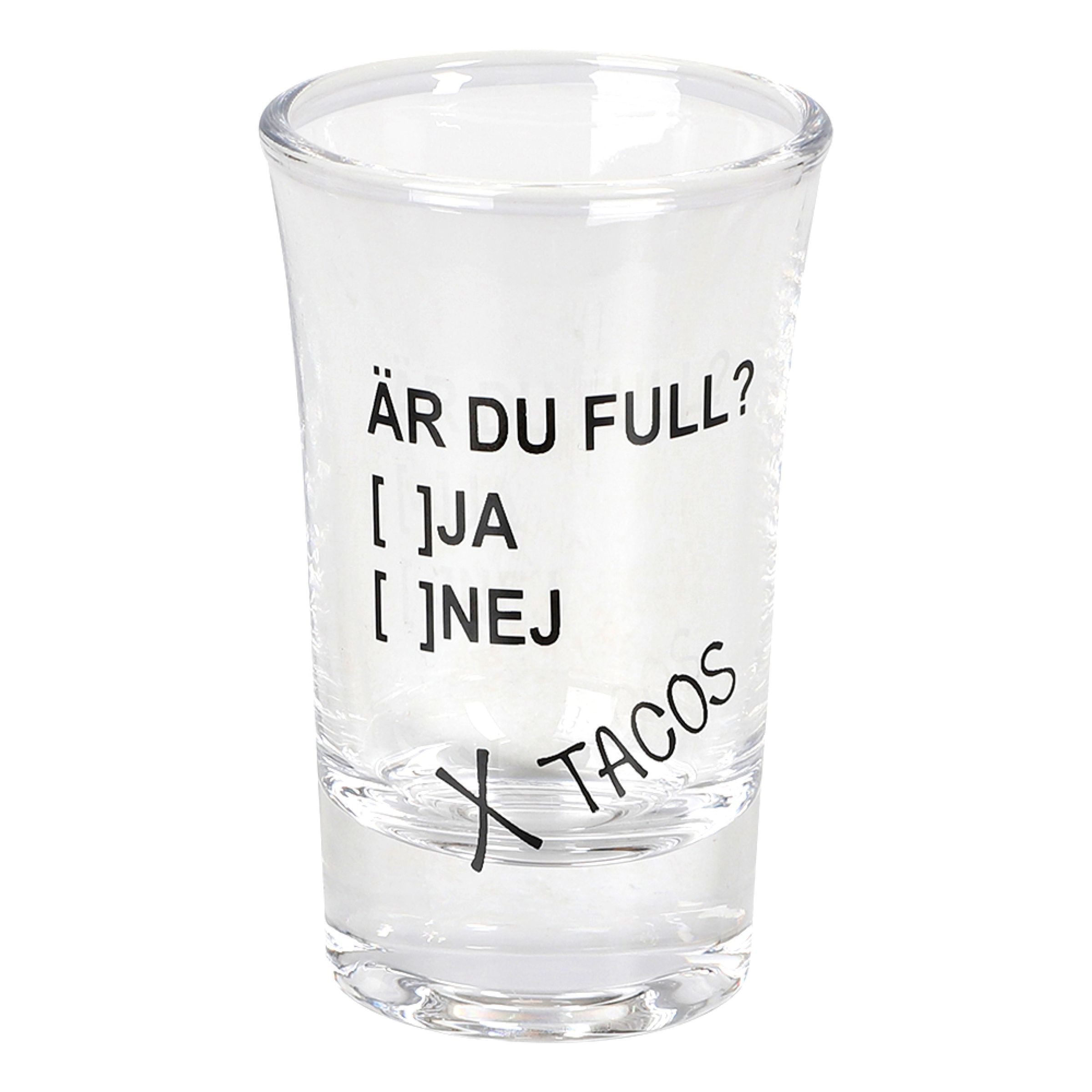 Snapsglas Är du full? | Hem - Bartillbehör - Glas - Shotglas | Maskeradspecialisten