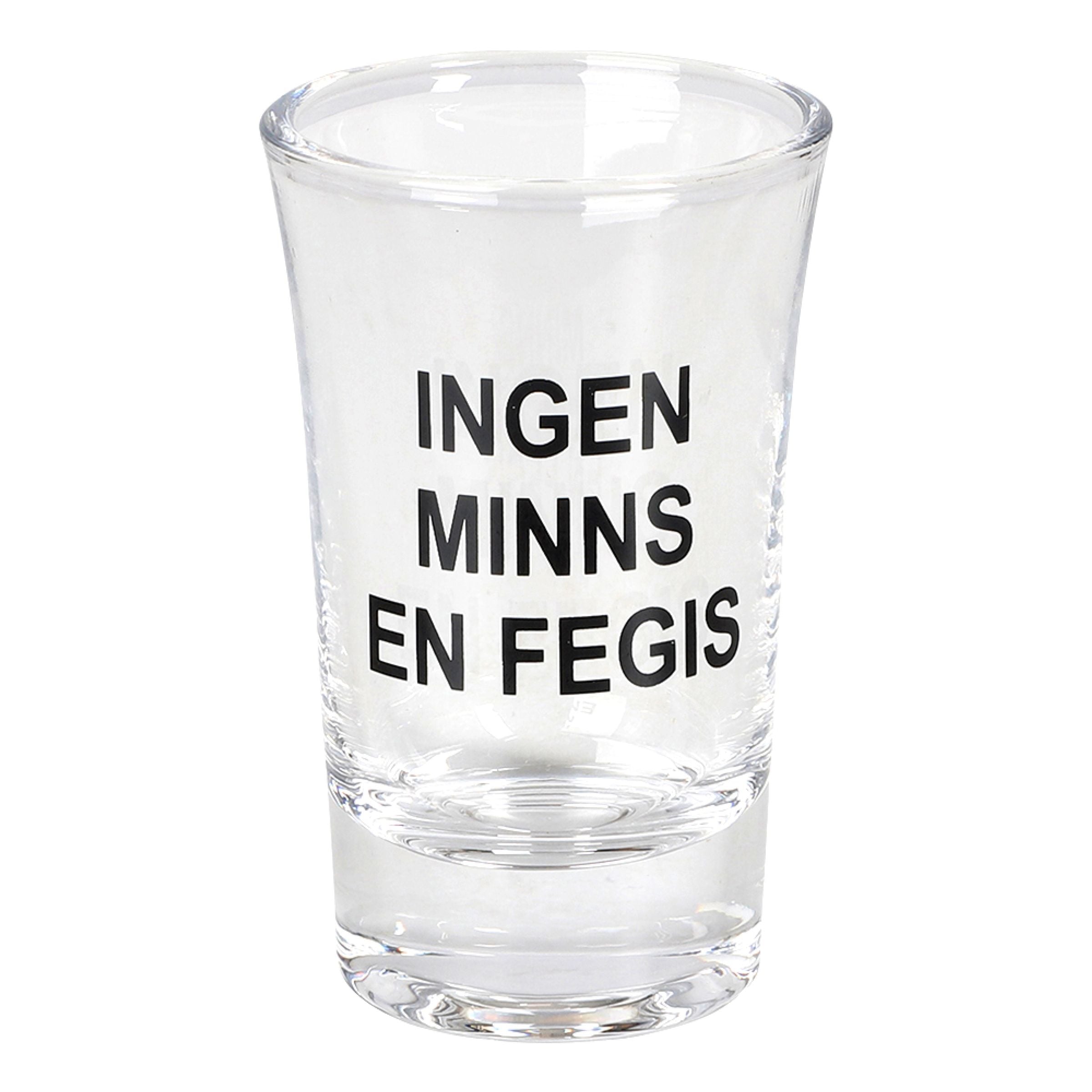 Snapsglas Ingen Minns en Fegis | Hem - Bartillbehör - Glas - Shotglas | Maskeradspecialisten