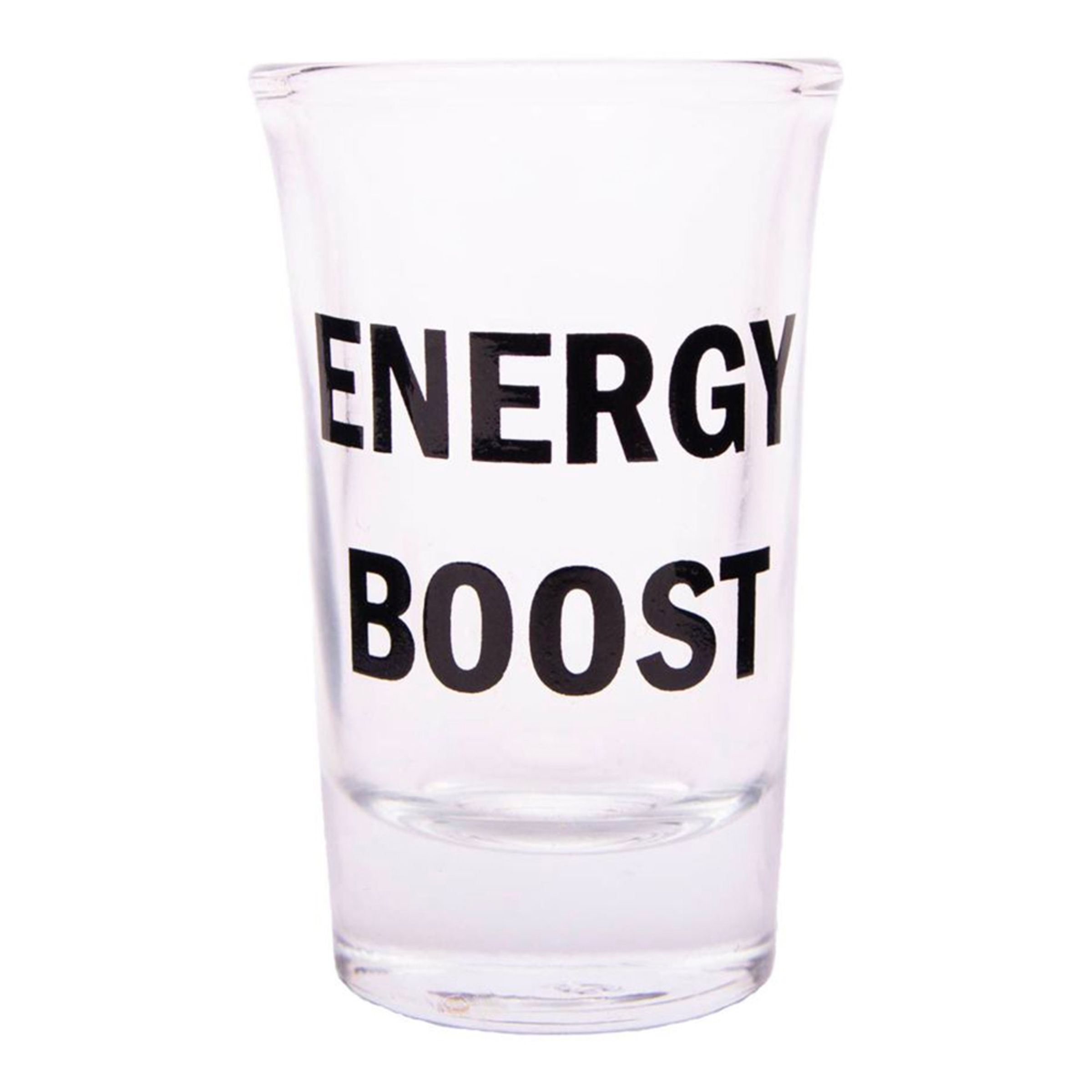 Snapsglas med Text - Energy boost