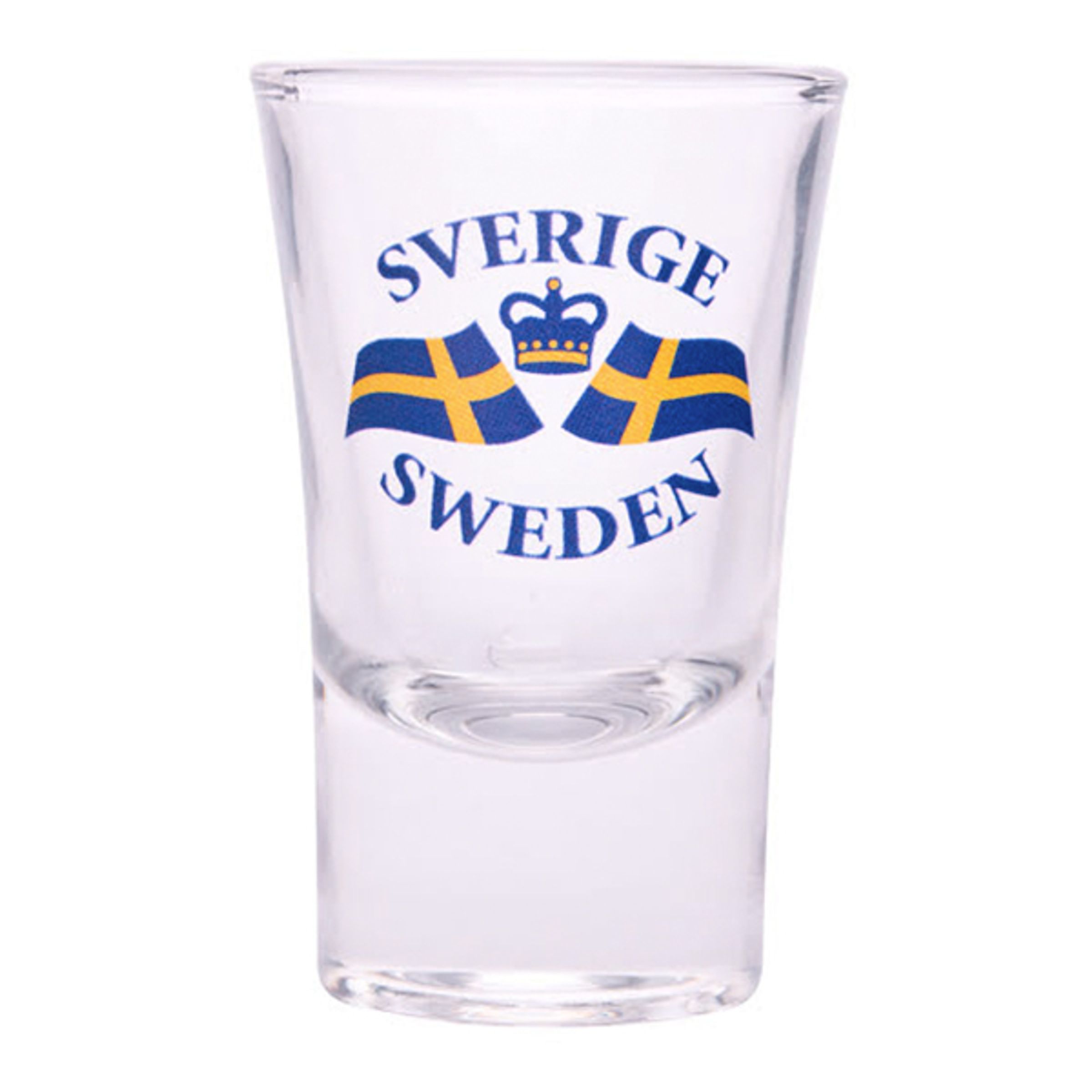 Läs mer om Snapsglas Svenska Flaggan - 1-pack