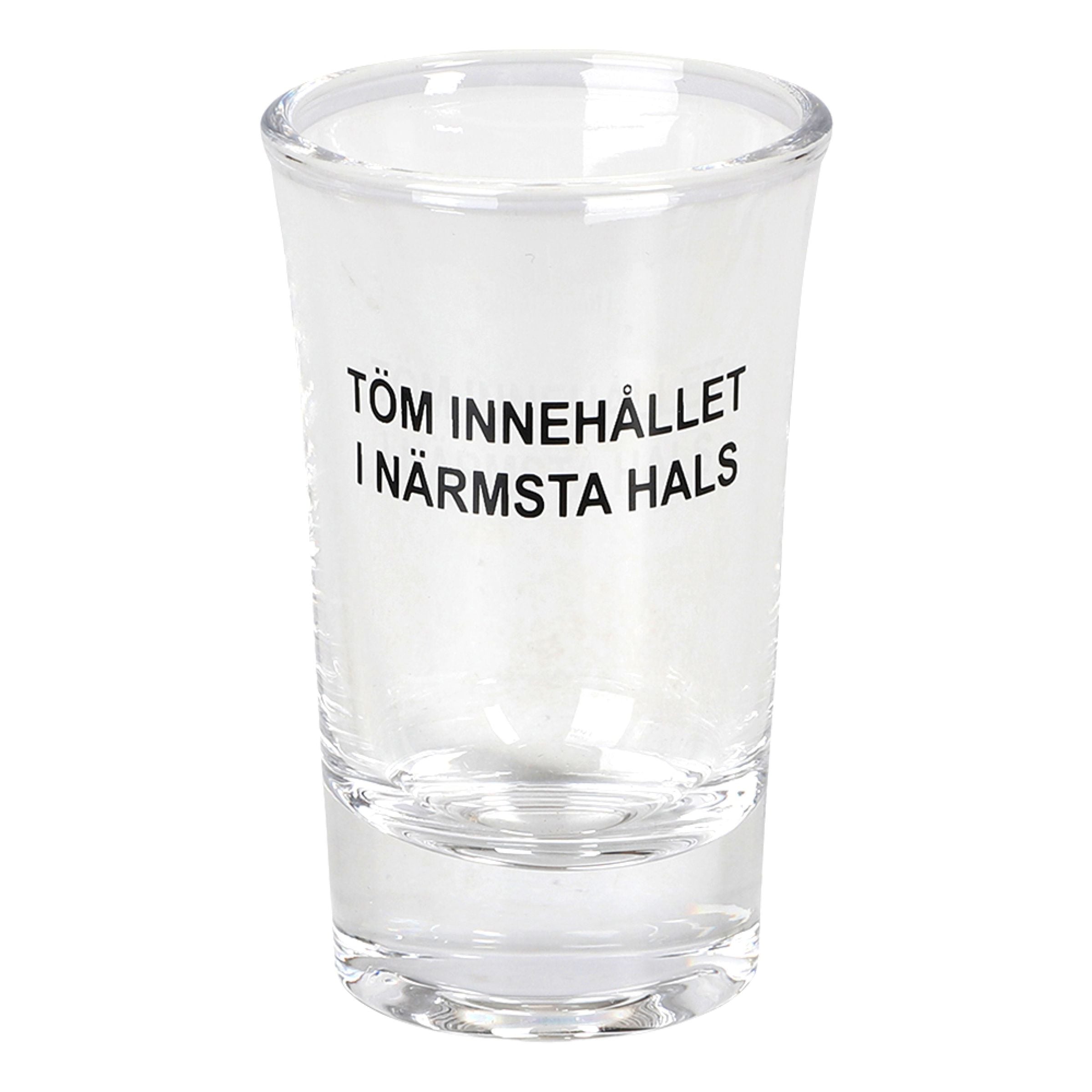 Snapsglas Töm Innehållet i Närmsta Hals | Hem - Bartillbehör - Glas - Shotglas | Maskeradspecialisten