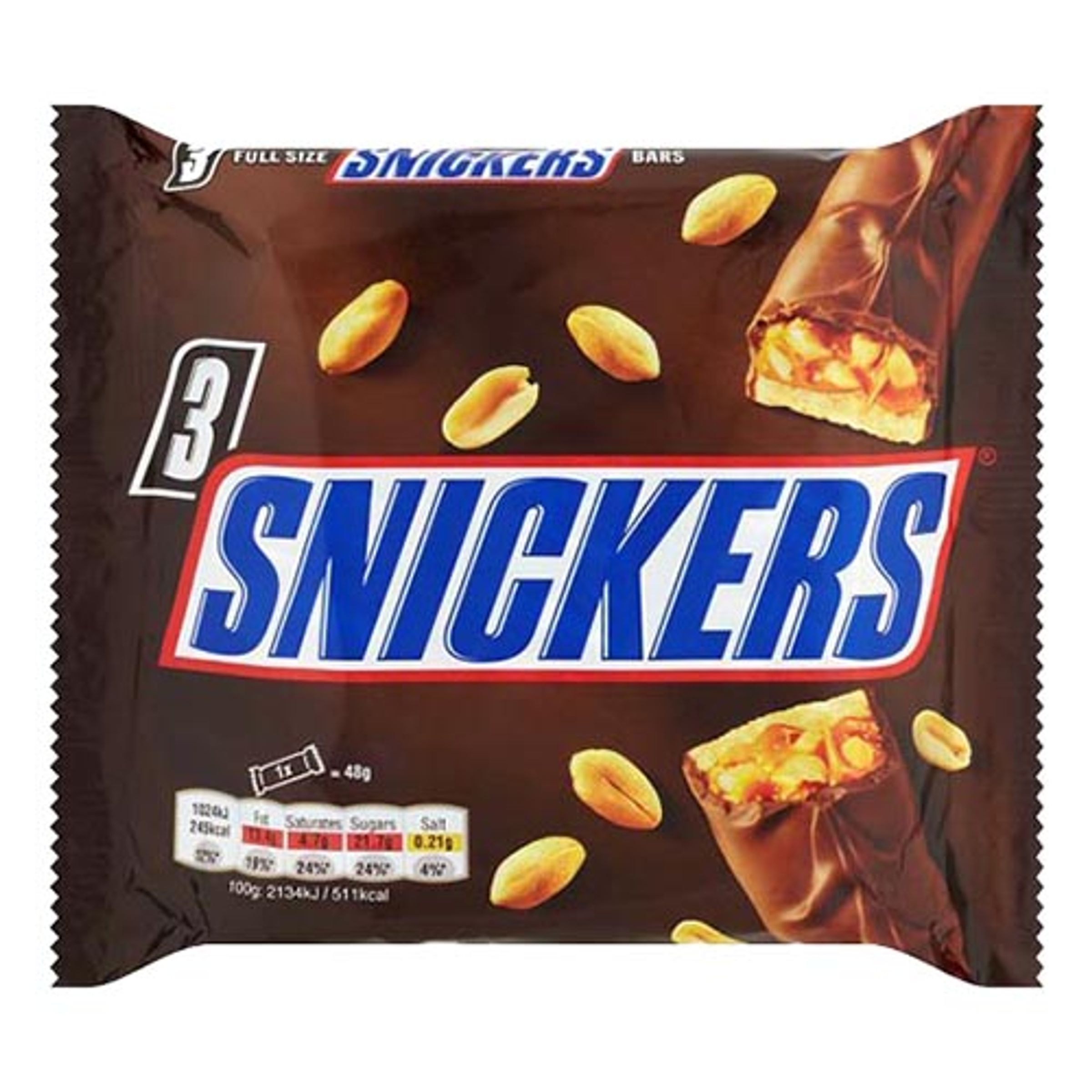 Läs mer om Snickers 3-pack - 150 gram