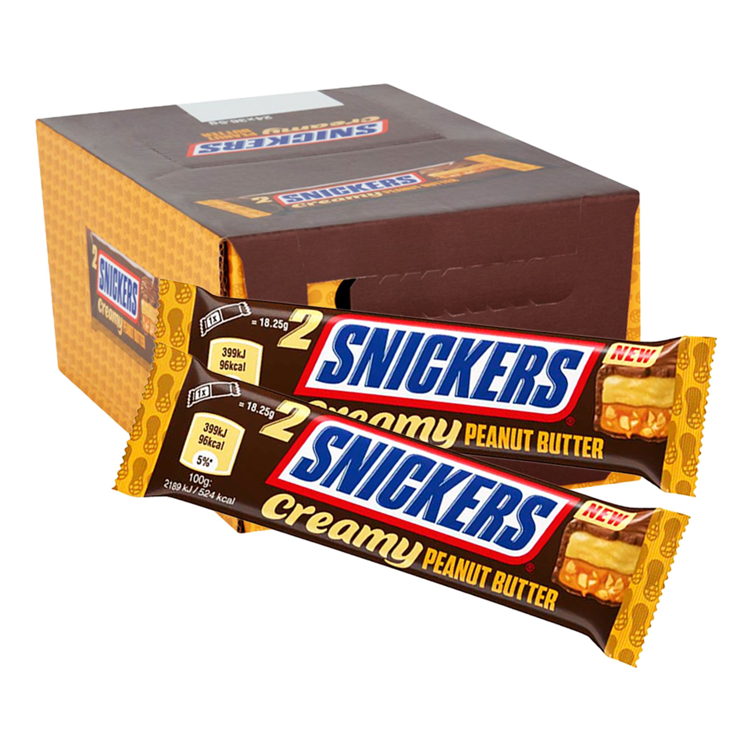 Läs mer om Snickers Creamy Peanut Butter Storpack - 24-pack