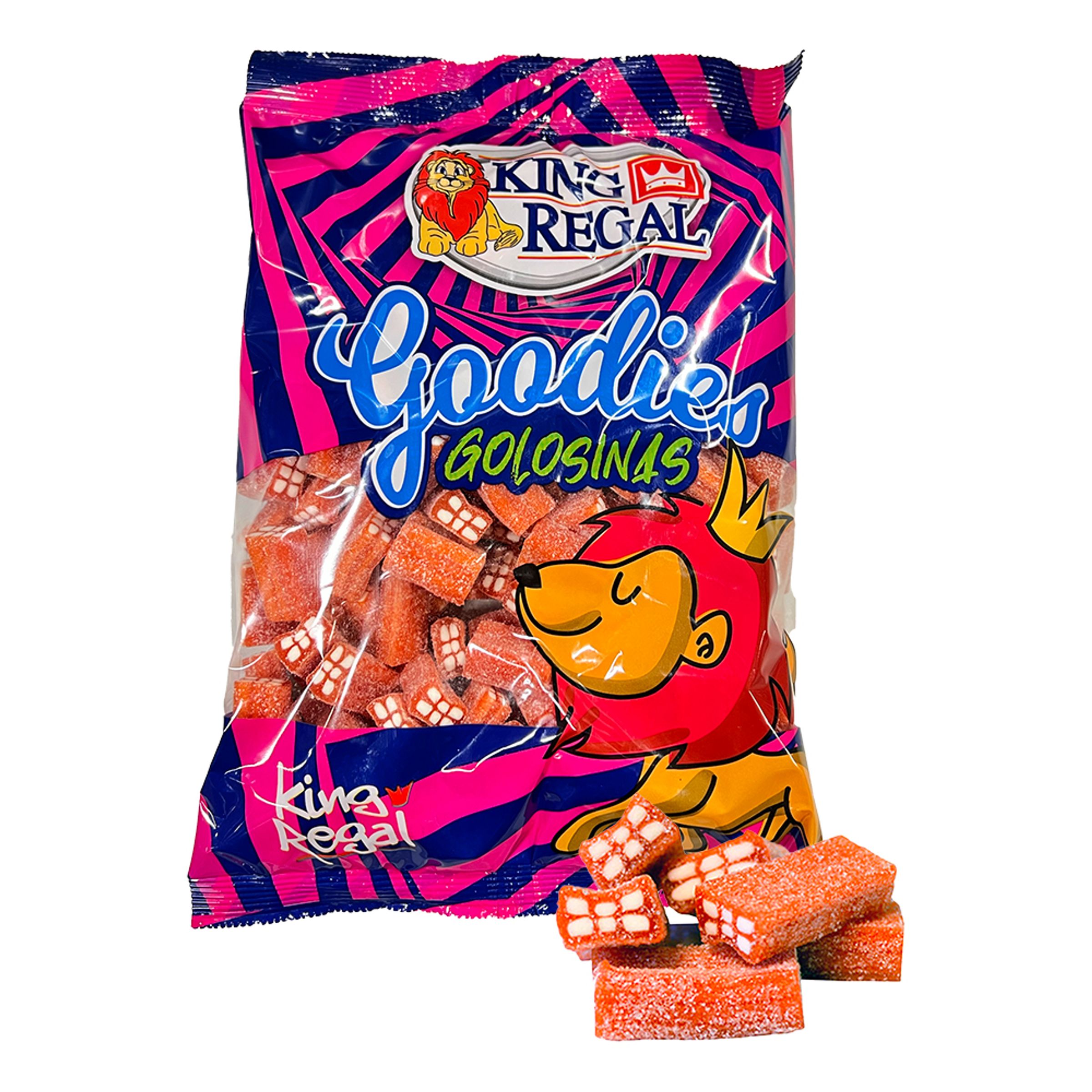 Sockrade Tegelstenar Jordgubb Storpack - 1 kg