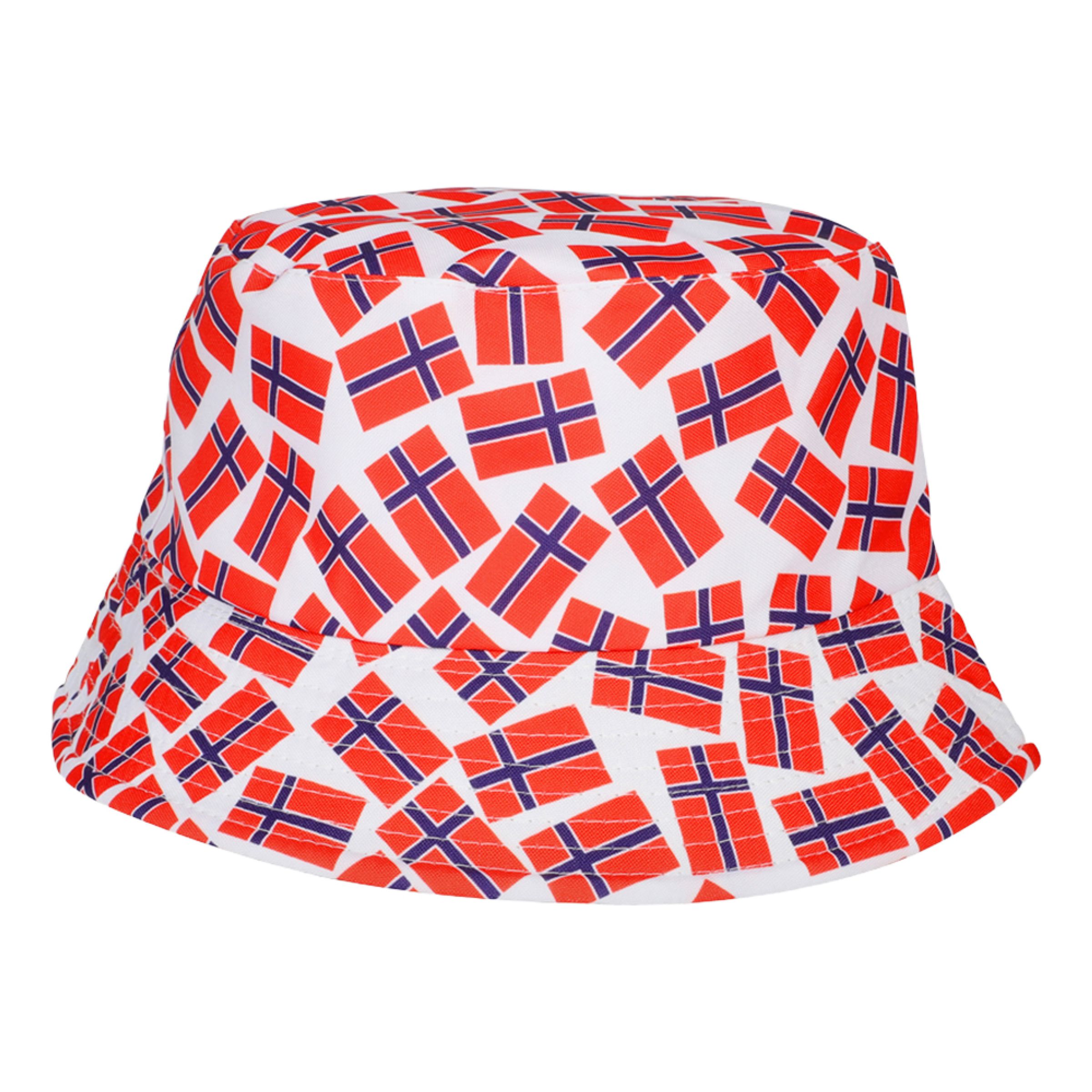 Solhatt med Norska Flaggor - One size | Hem - Maskerad - Hattar - Vuxenhattar | Pryloteket