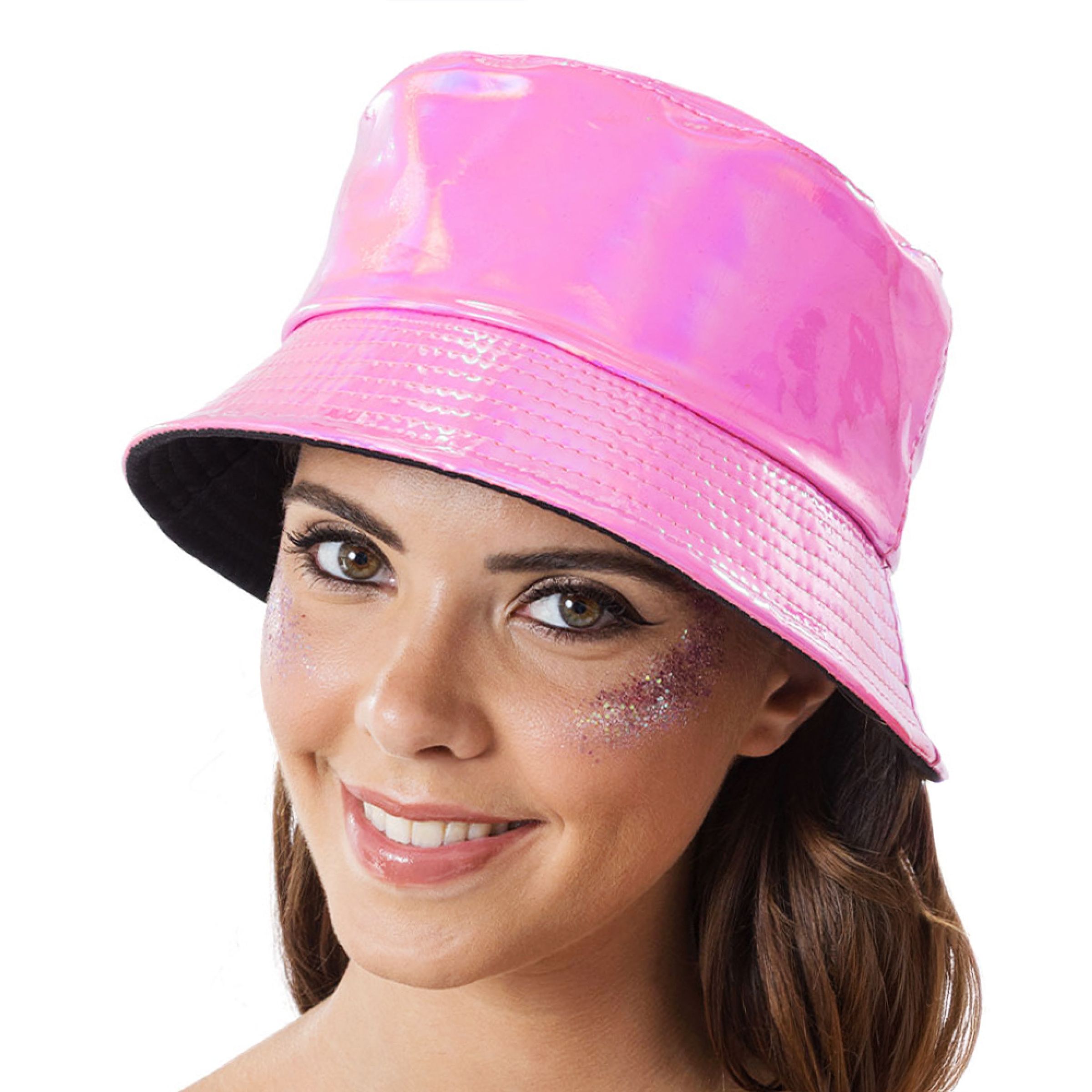 Solhatt Skimrande Rosa - One size | Hem - Maskerad - Hattar - Vuxenhattar | Maskeradspecialisten