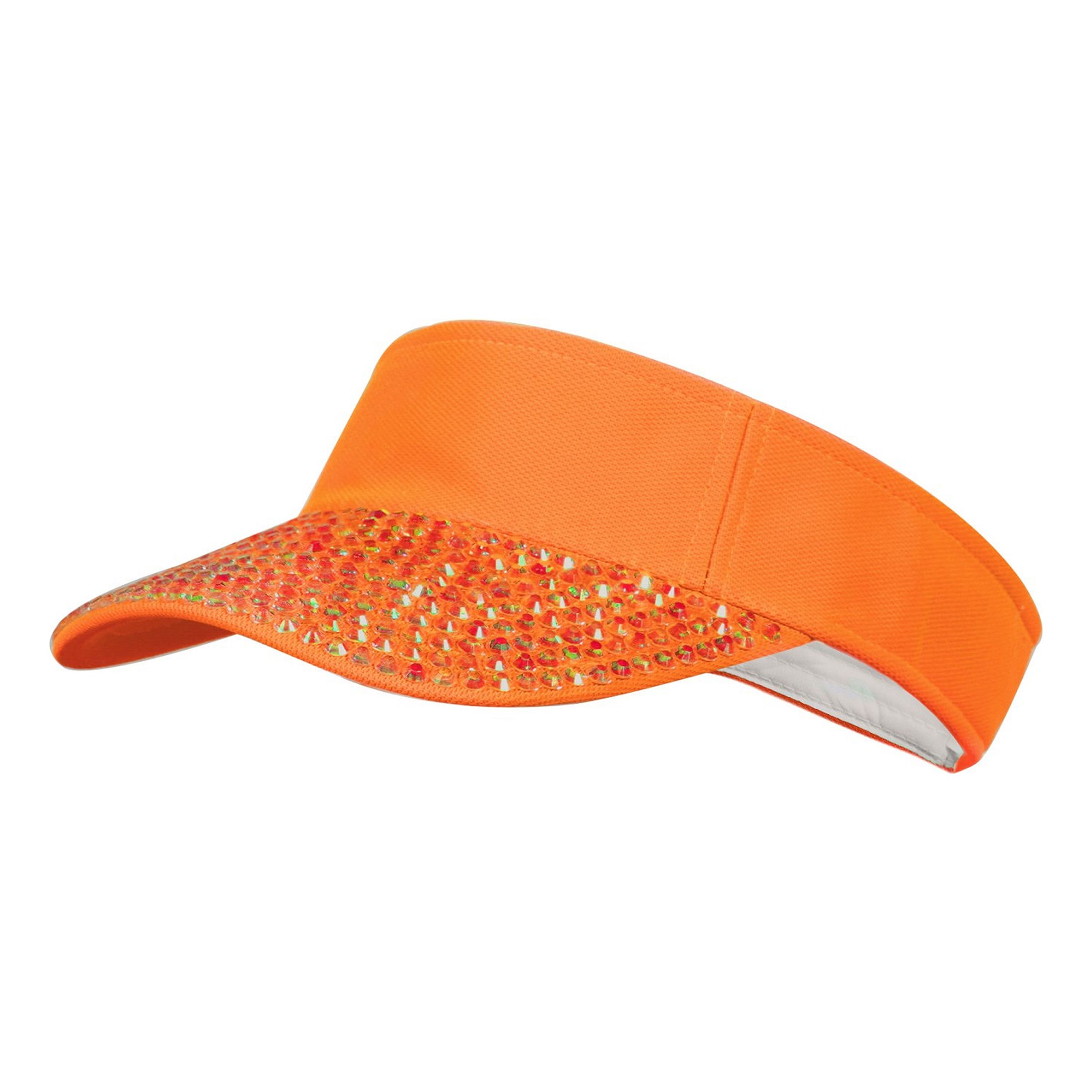 Solskärm med Strass Neonorange - One size