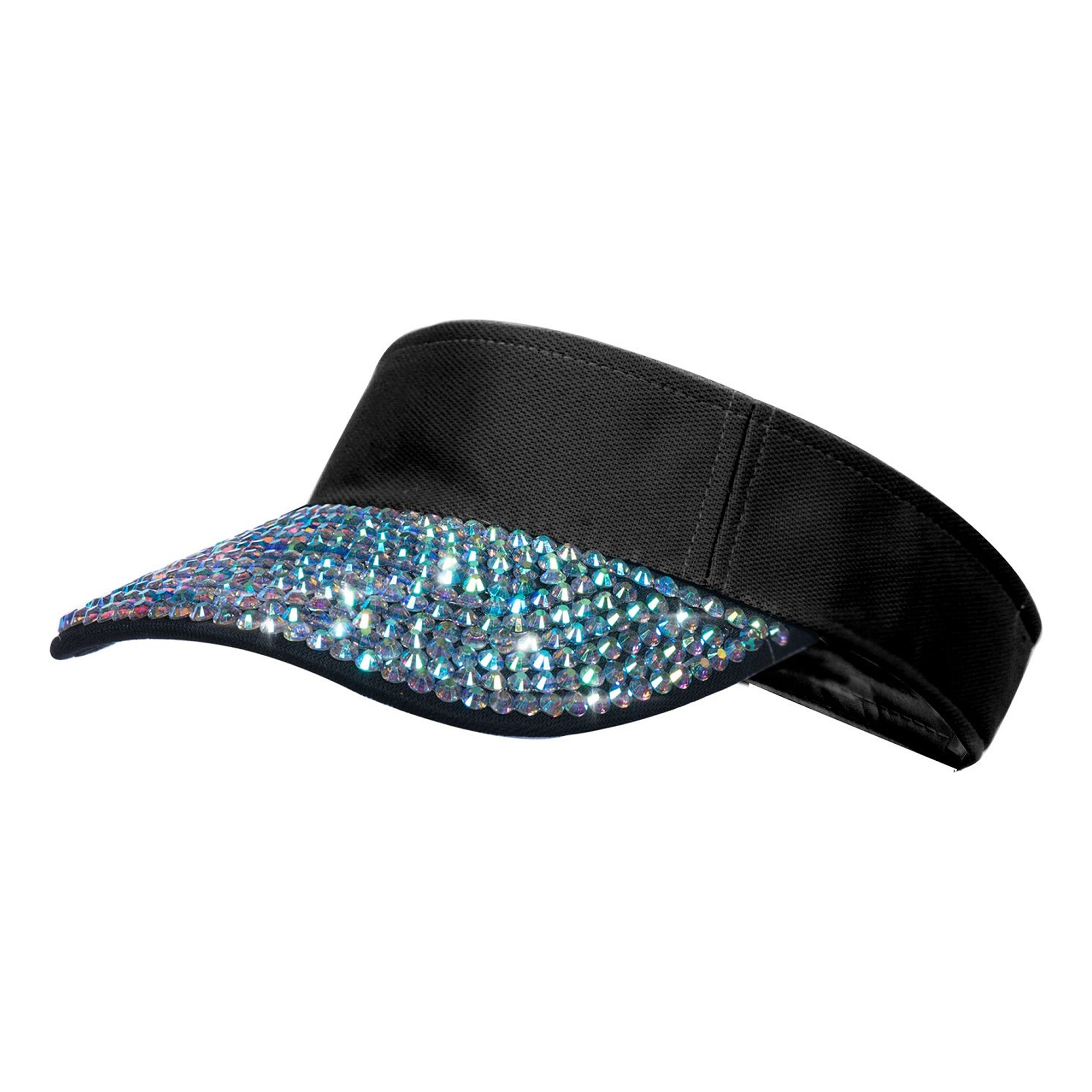 Solskärm med Strass Svart - One size | Tillbehör//Hem//Maskerad//Maskeradaccessoarer | PartyOutlet