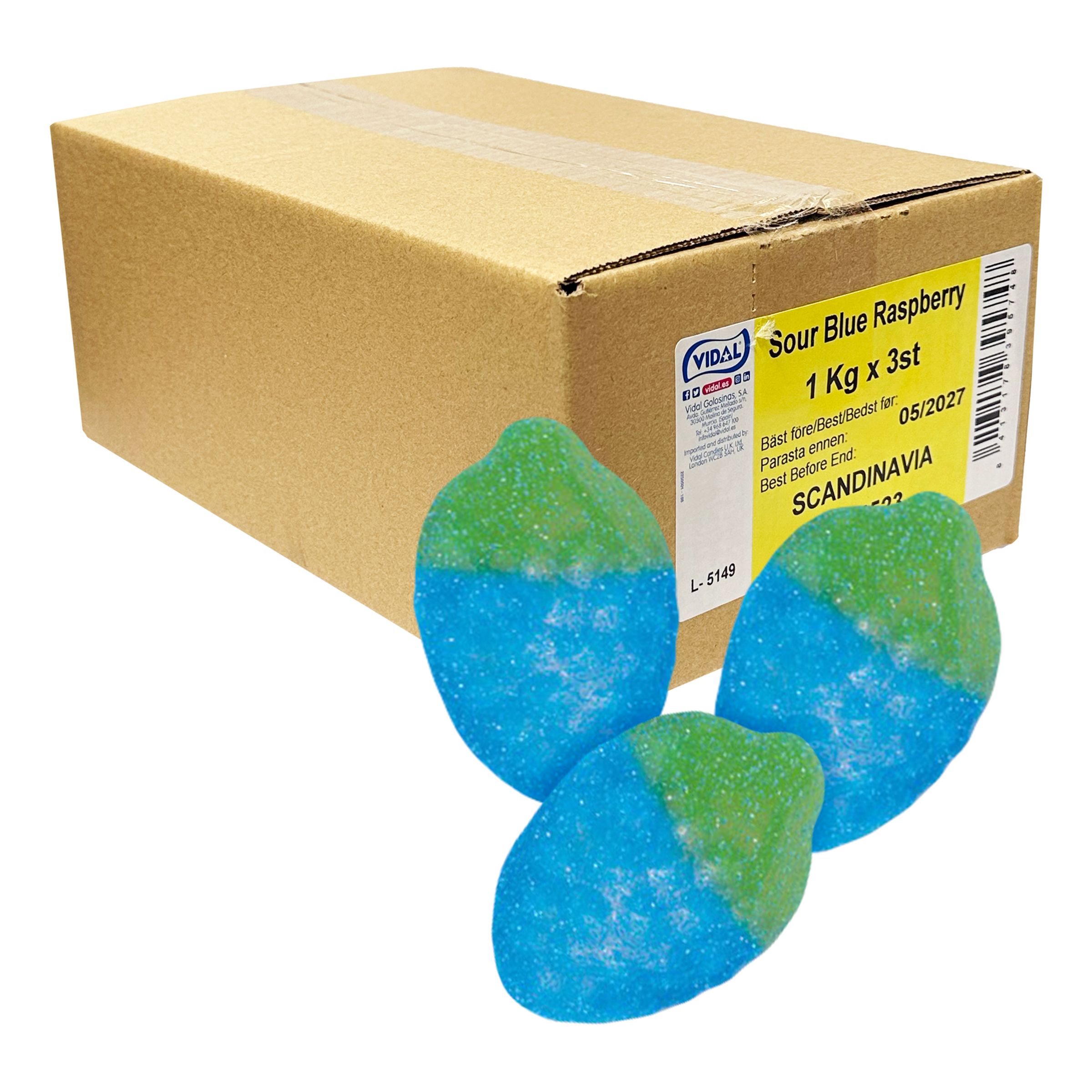 Sour Blue Raspberry Storpack - 3 kg | Hem - Godis & Läsk - Godis - Surt Godis | Party Outlet