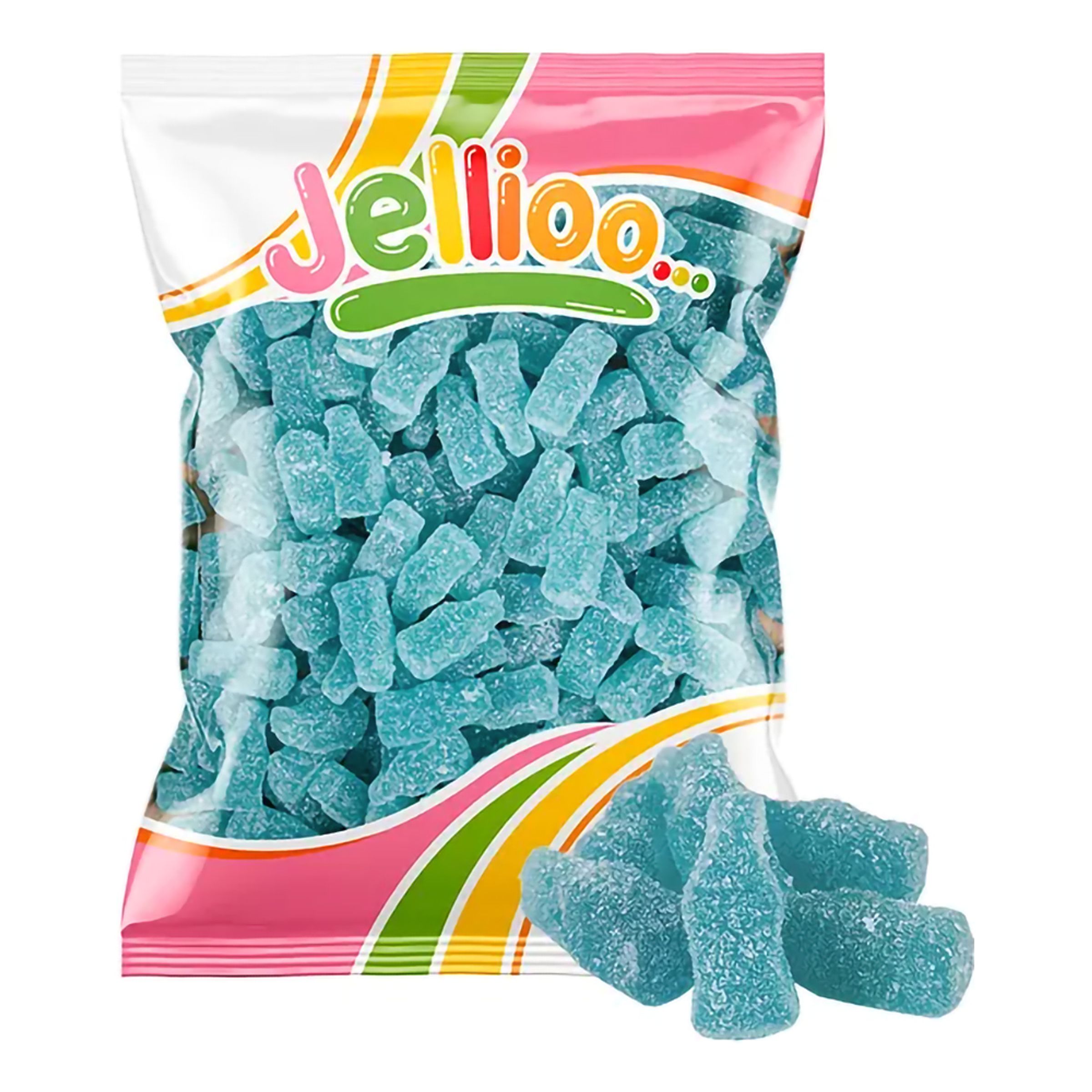 Sour Gummy Blue Raspberry Bottle Storpack - 1 kg | Hem//Godis & Läsk//Godis//Surt Godis | PartyOutlet