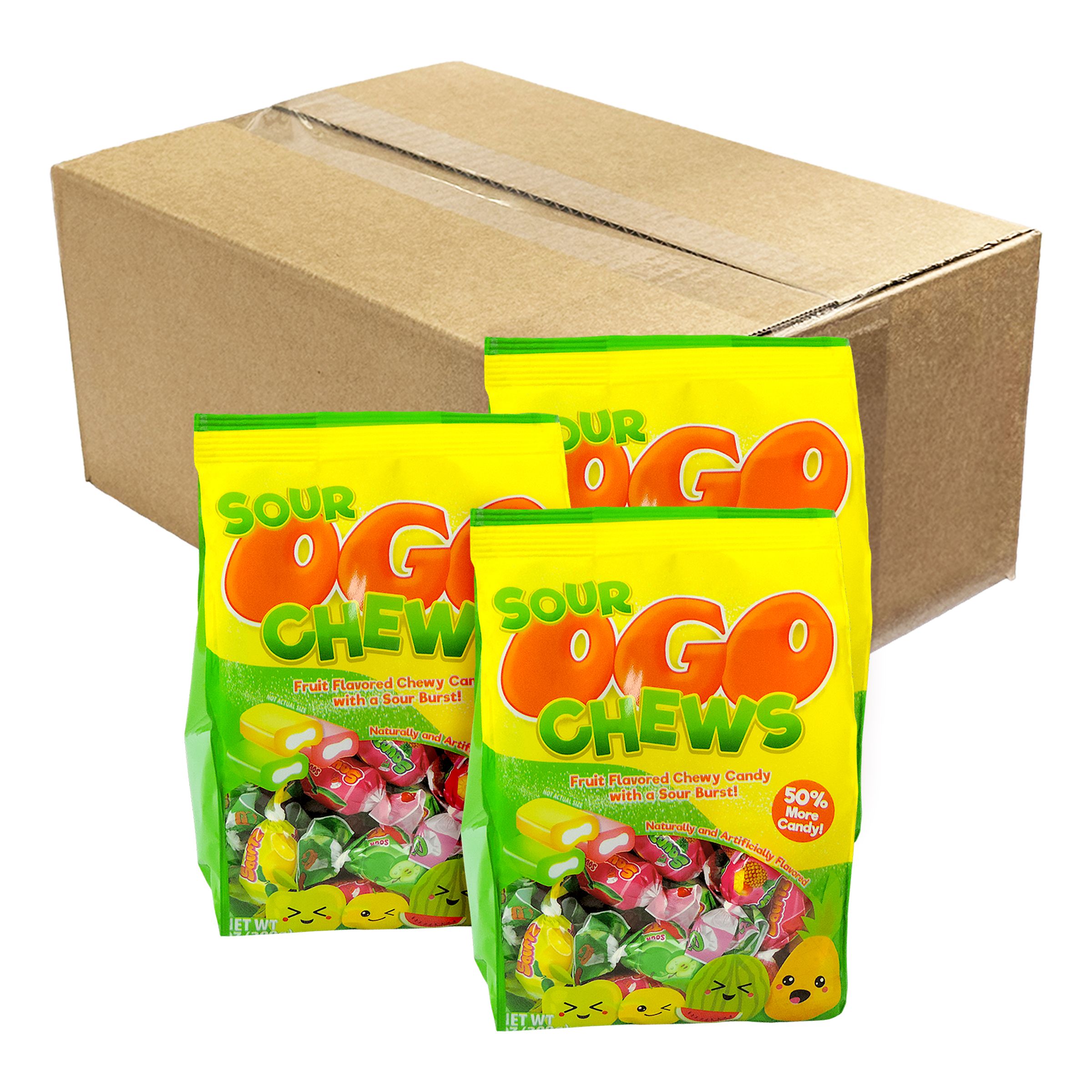 Sour OGO Chews Storpack - 12 x 200 g | Hem - Godis & Läsk - Godis - Surt Godis | Maskeradspecialisten