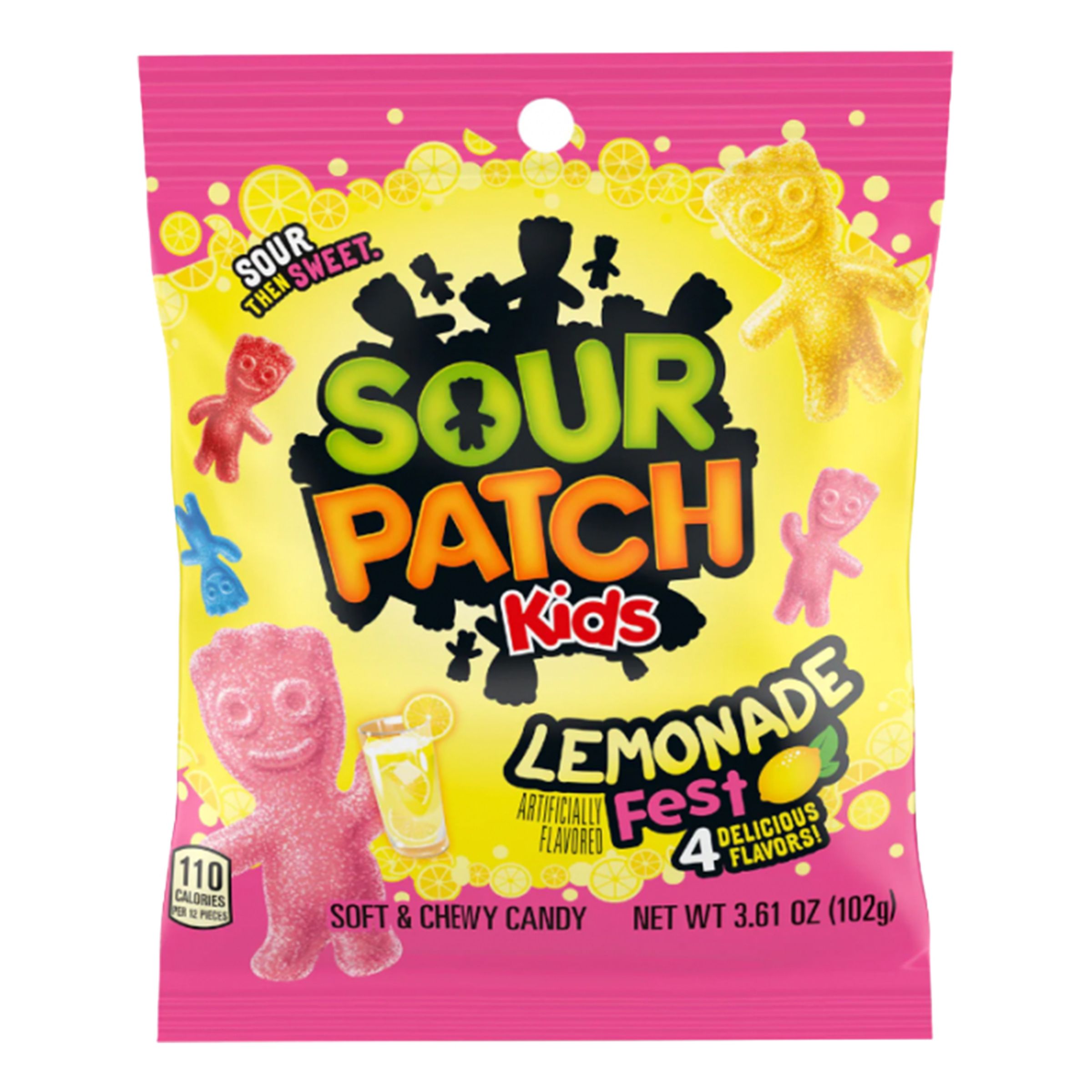 Sour Patch Lemonade Peg Bag - 102 gram | Hem//Godis & Läsk//Godis//Amerikanskt Godis | PartyOutlet