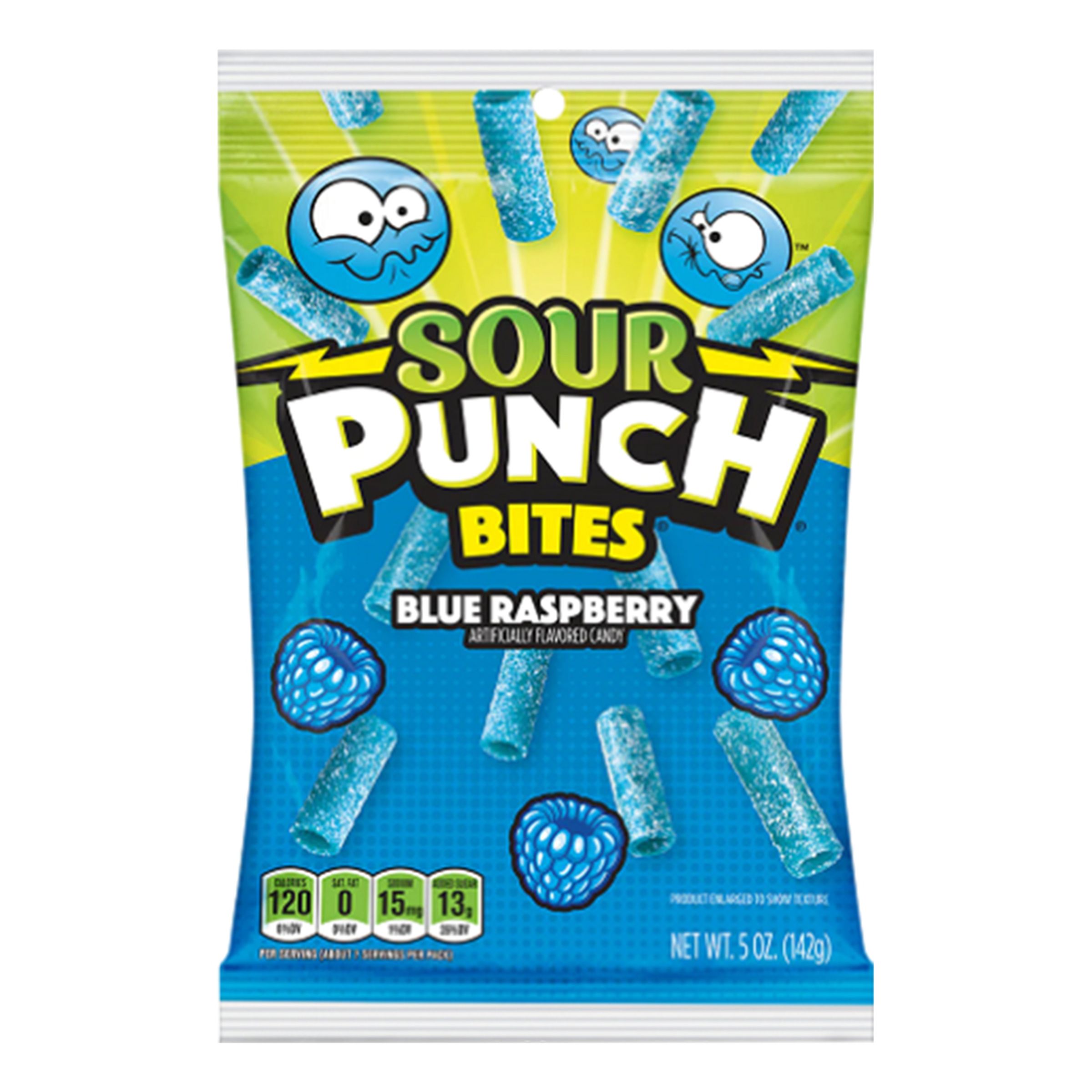 Läs mer om Sour Punch Bites Blue Raspberry - 142 gram