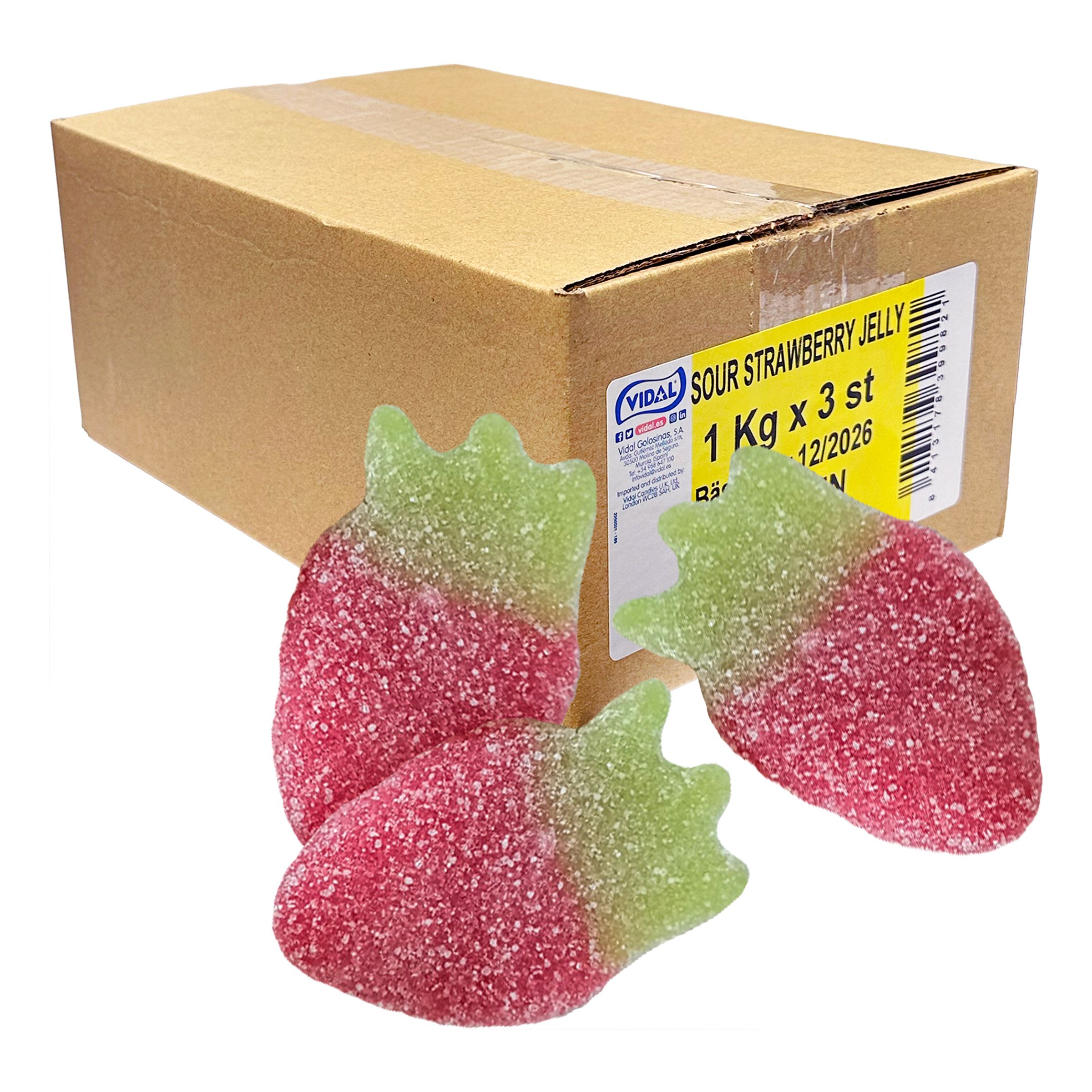 Sour Strawberry Storpack - 3 kg | Hem - Godis & Läsk - Godis - Surt Godis | Party Outlet