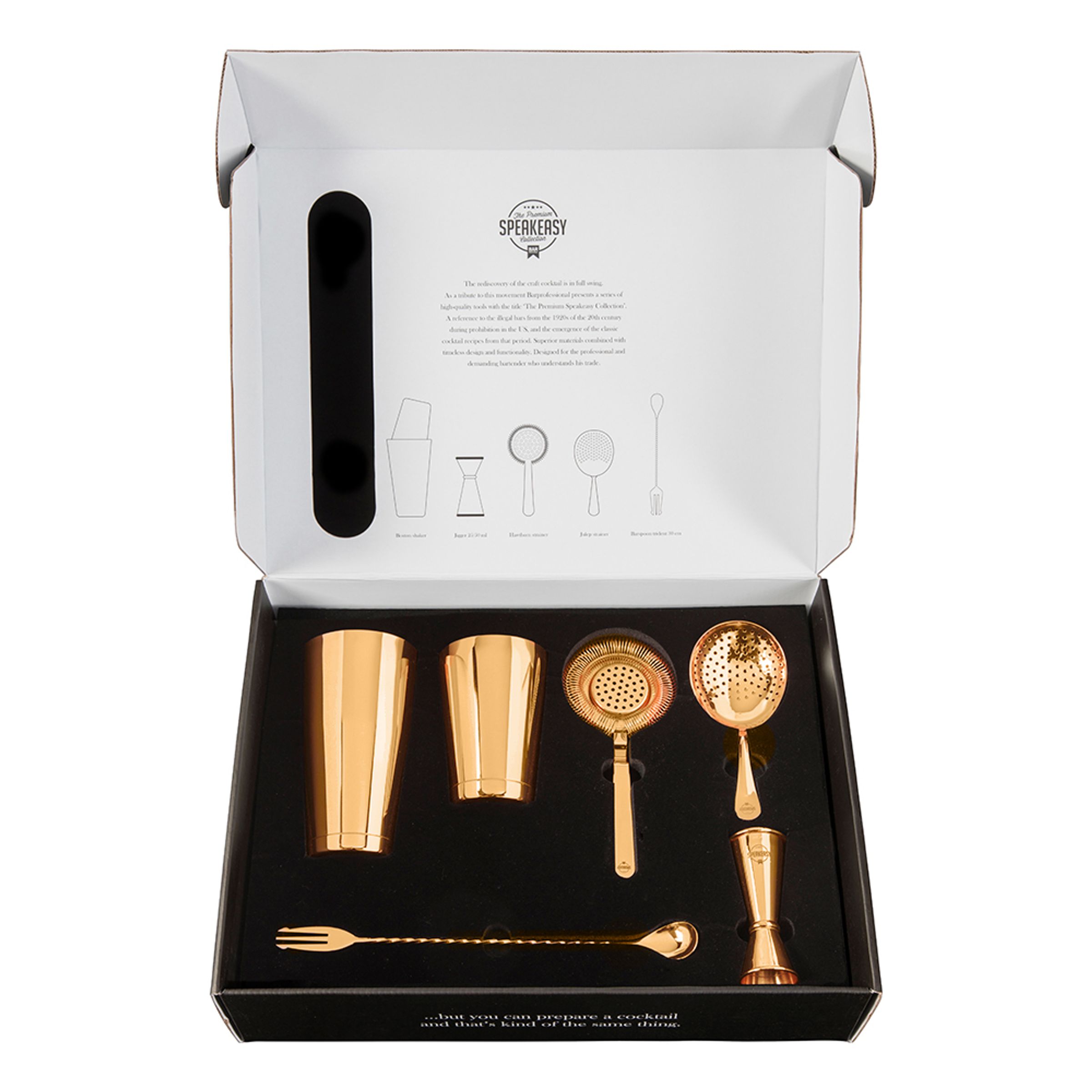 Speakeasy Cocktailset Guld