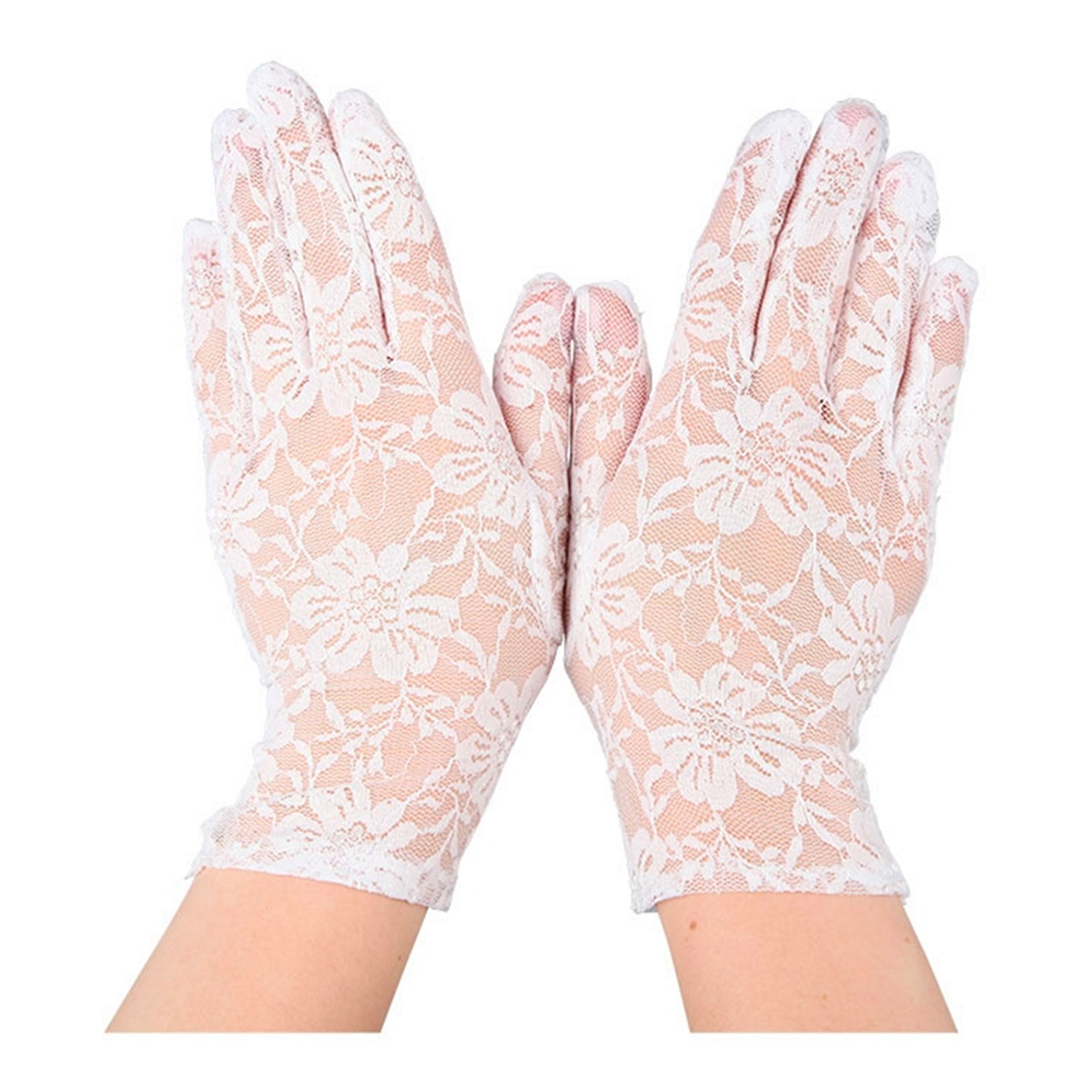 Läs mer om Spetshandskar Vita - One size