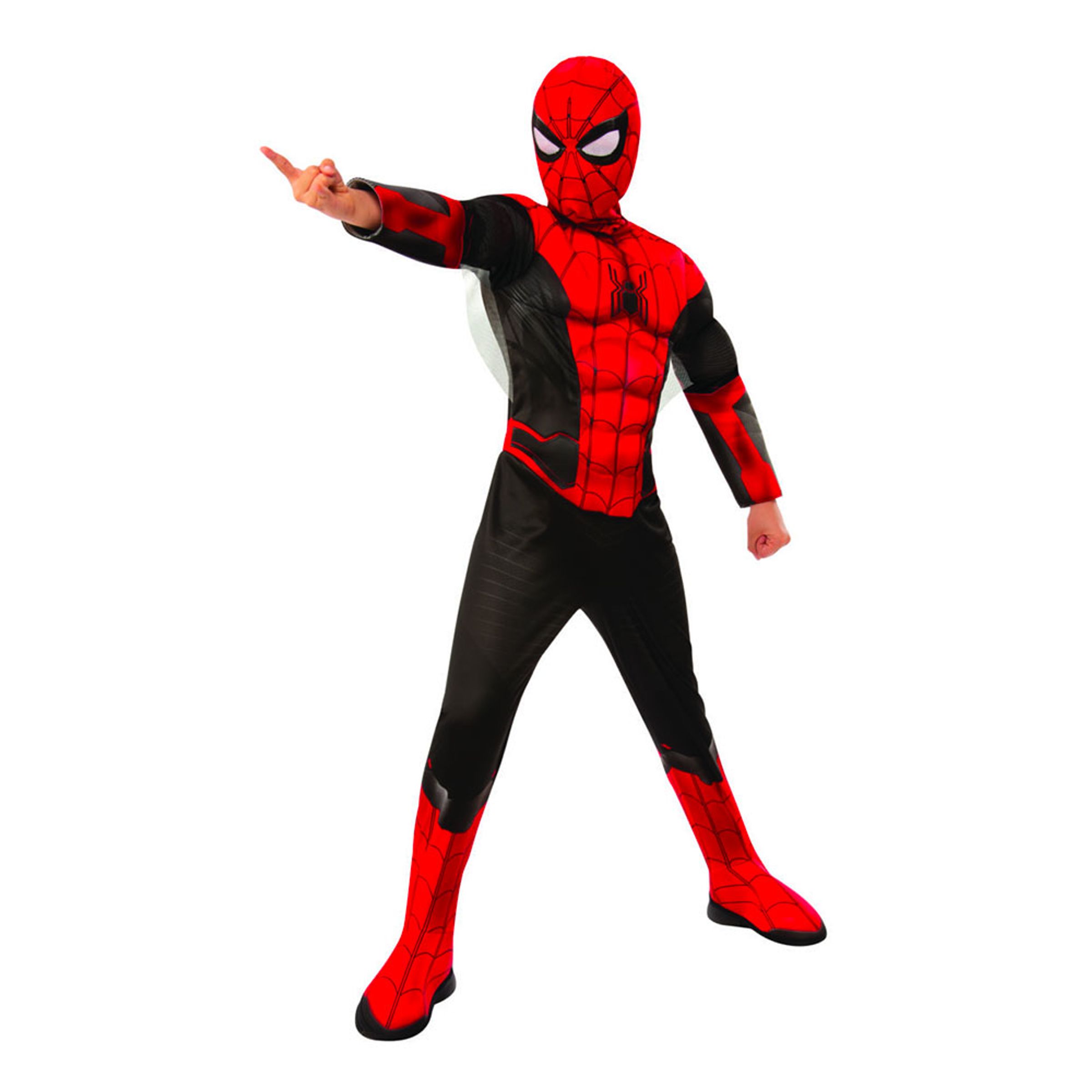 Spider-Man med Muskler Deluxe Barn Maskeraddräkt - Large