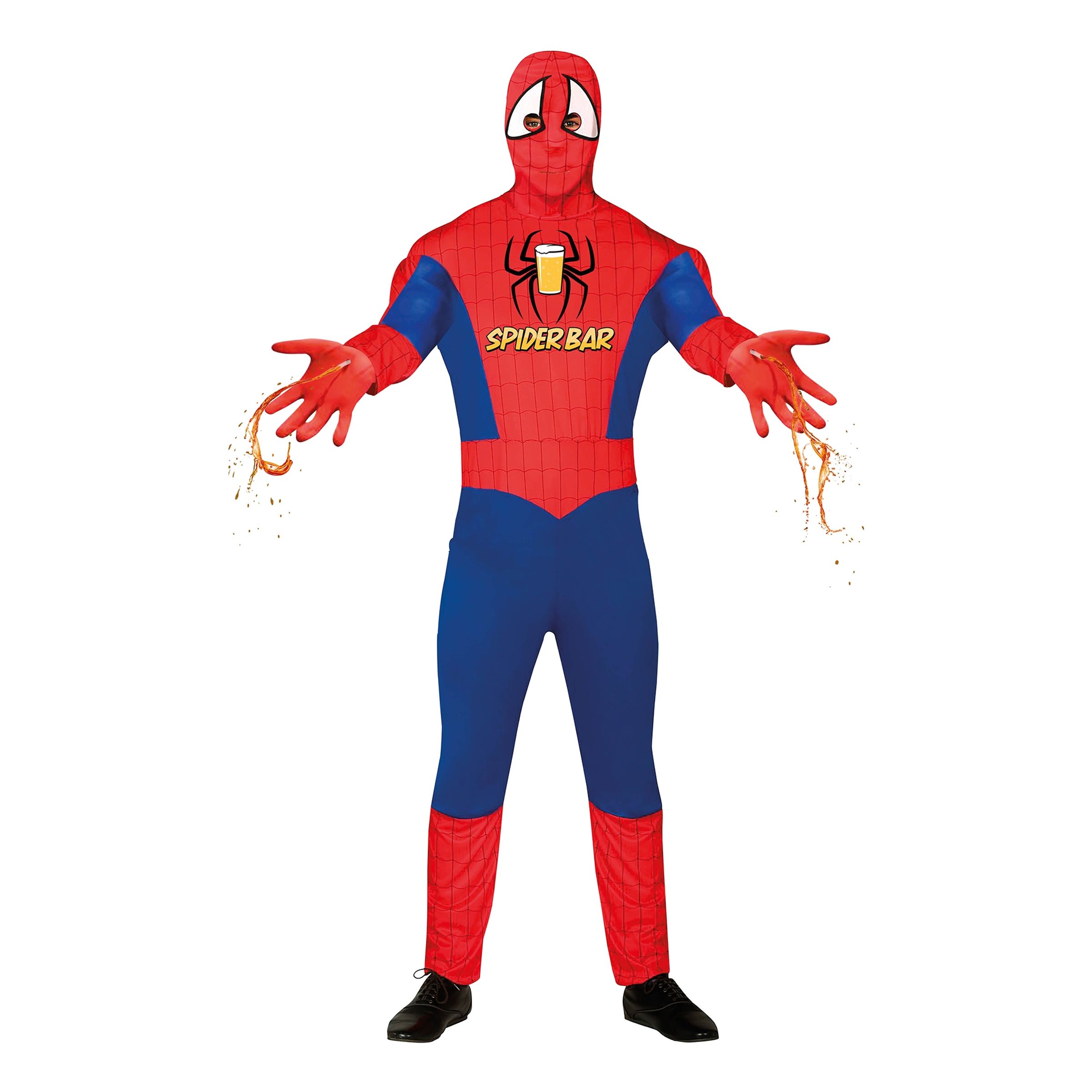 Läs mer om Spiderman med Dispenser Maskeraddräkt - Medium