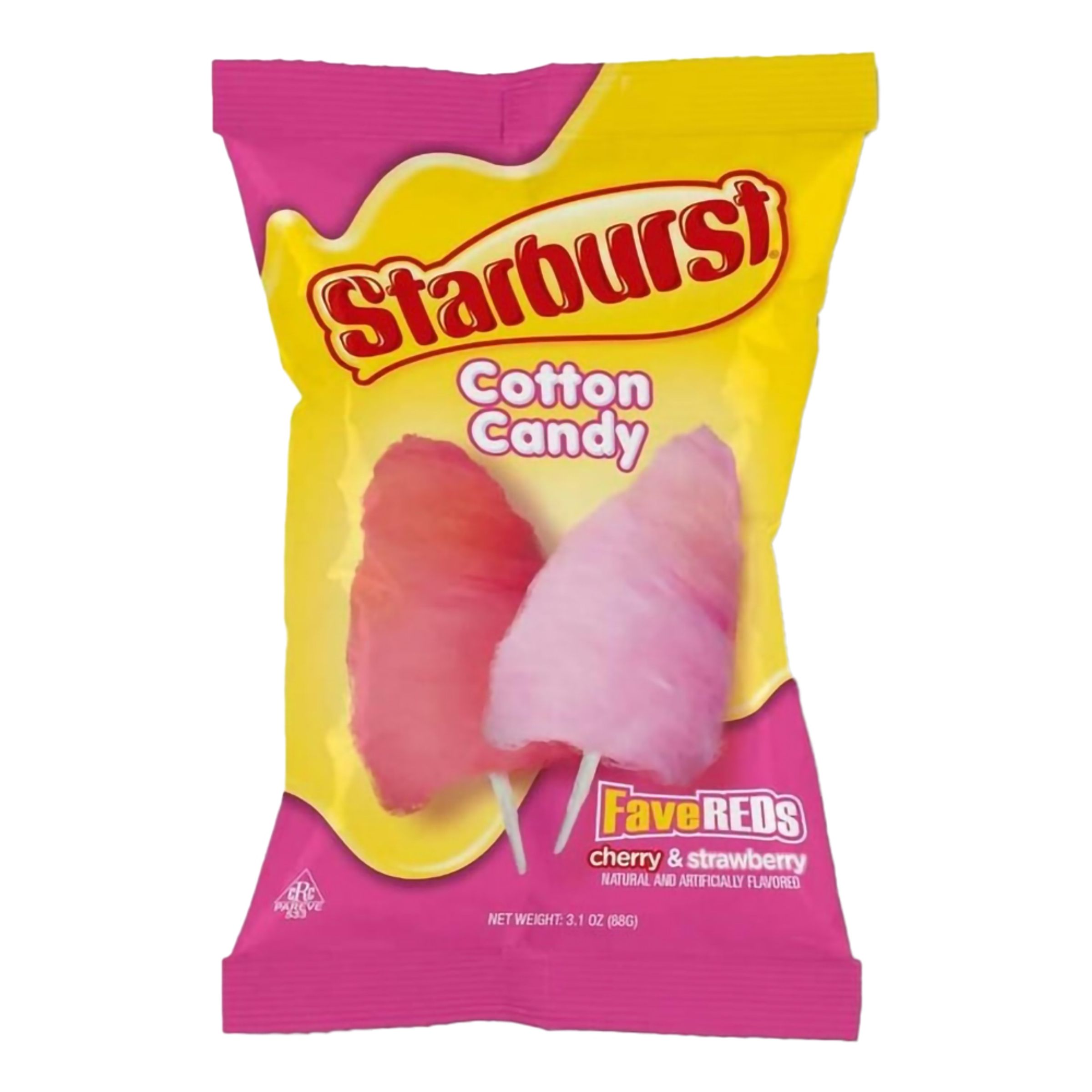 Starburst Cotton Candy Cherry & Strawberry - 88 gram