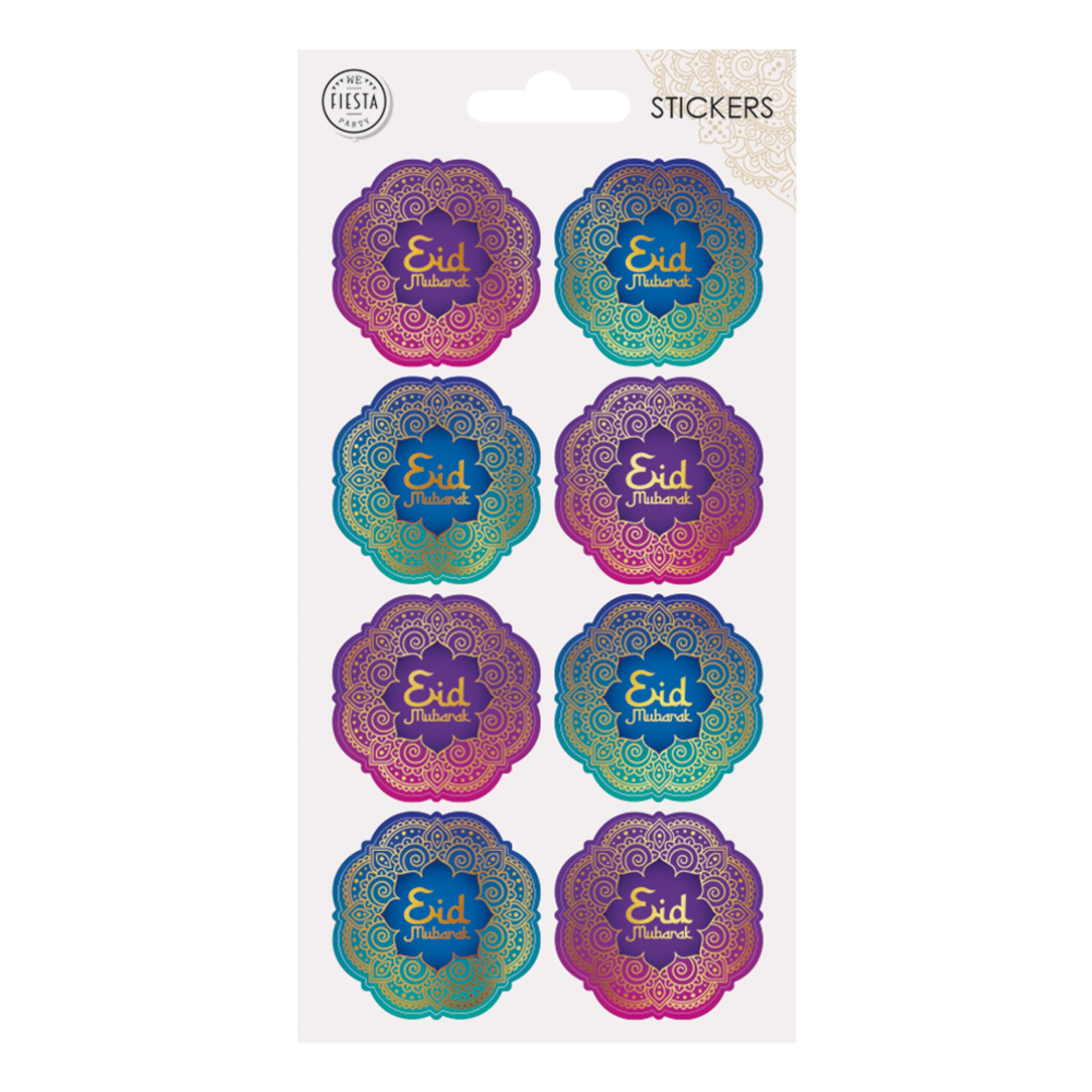 Stickers Eid Mubarak - 8-pack | Hem - Festartiklar - Presentinslagning | Maskeradspecialisten