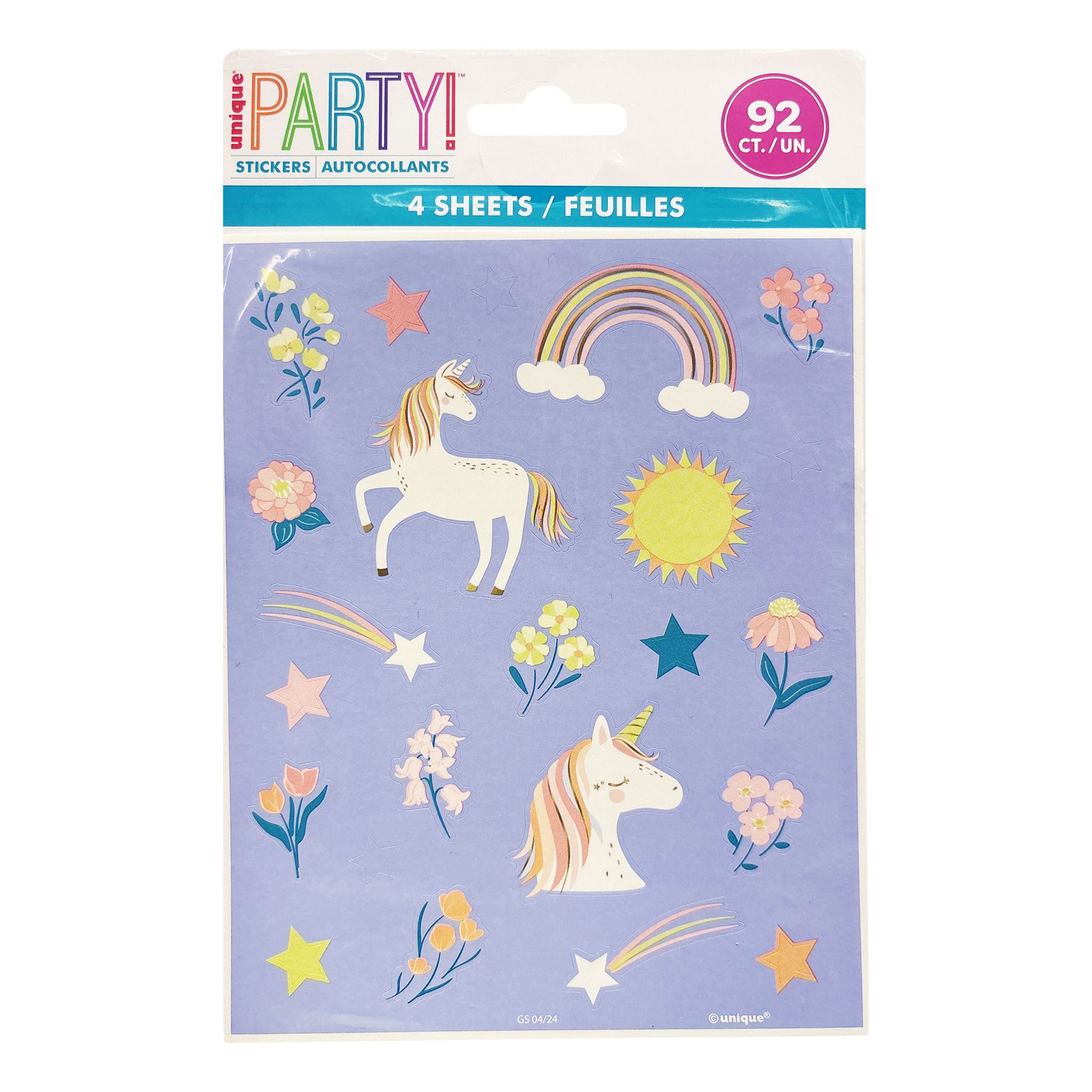 Stickers Happy Birthday Unicorn | Hem - Roliga Prylar - Hobby & Fritid - Stickers | Party Outlet
