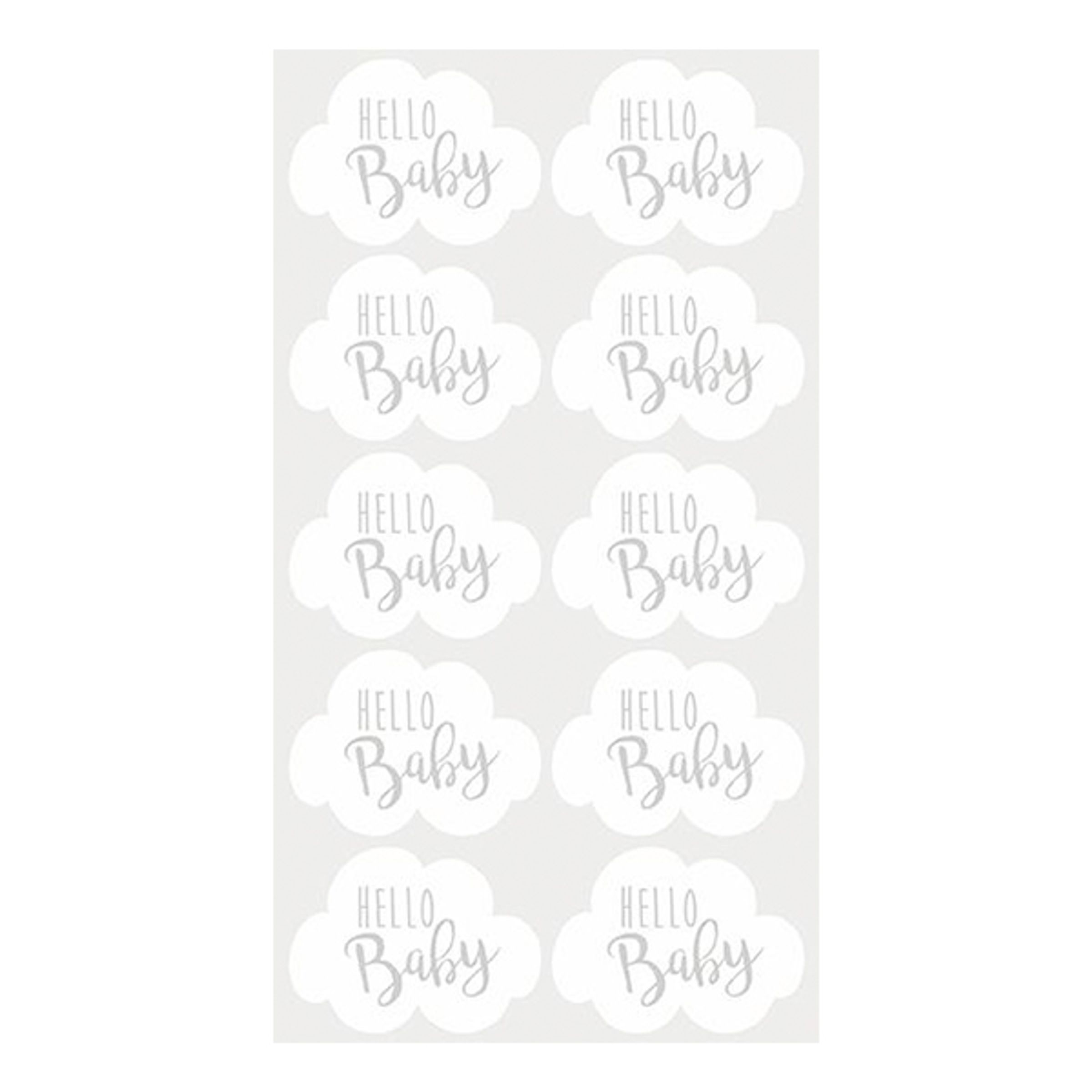 Läs mer om Stickers Hello Baby - 10-pack