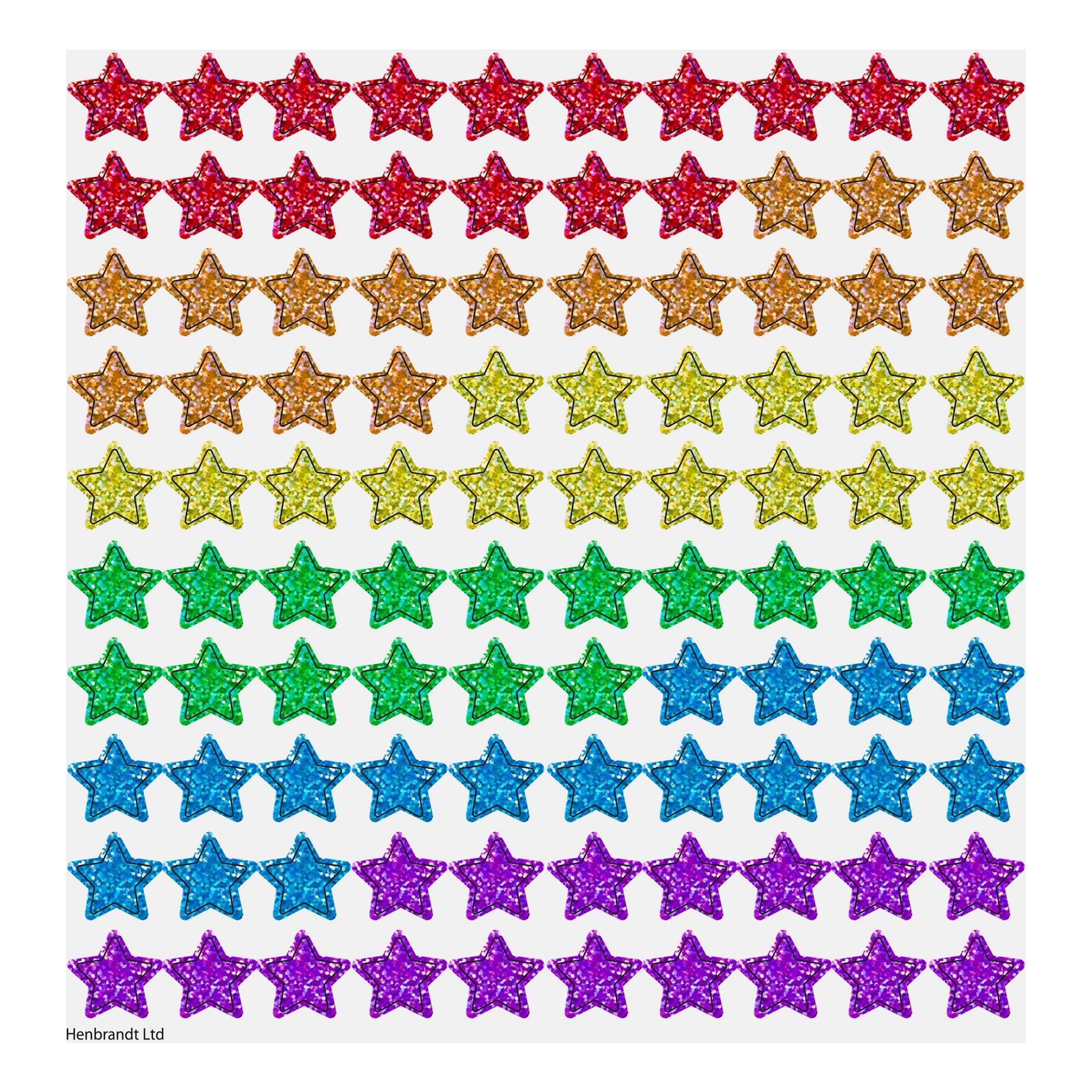 Läs mer om Stickers Stjärnor Holografiska Färgmix