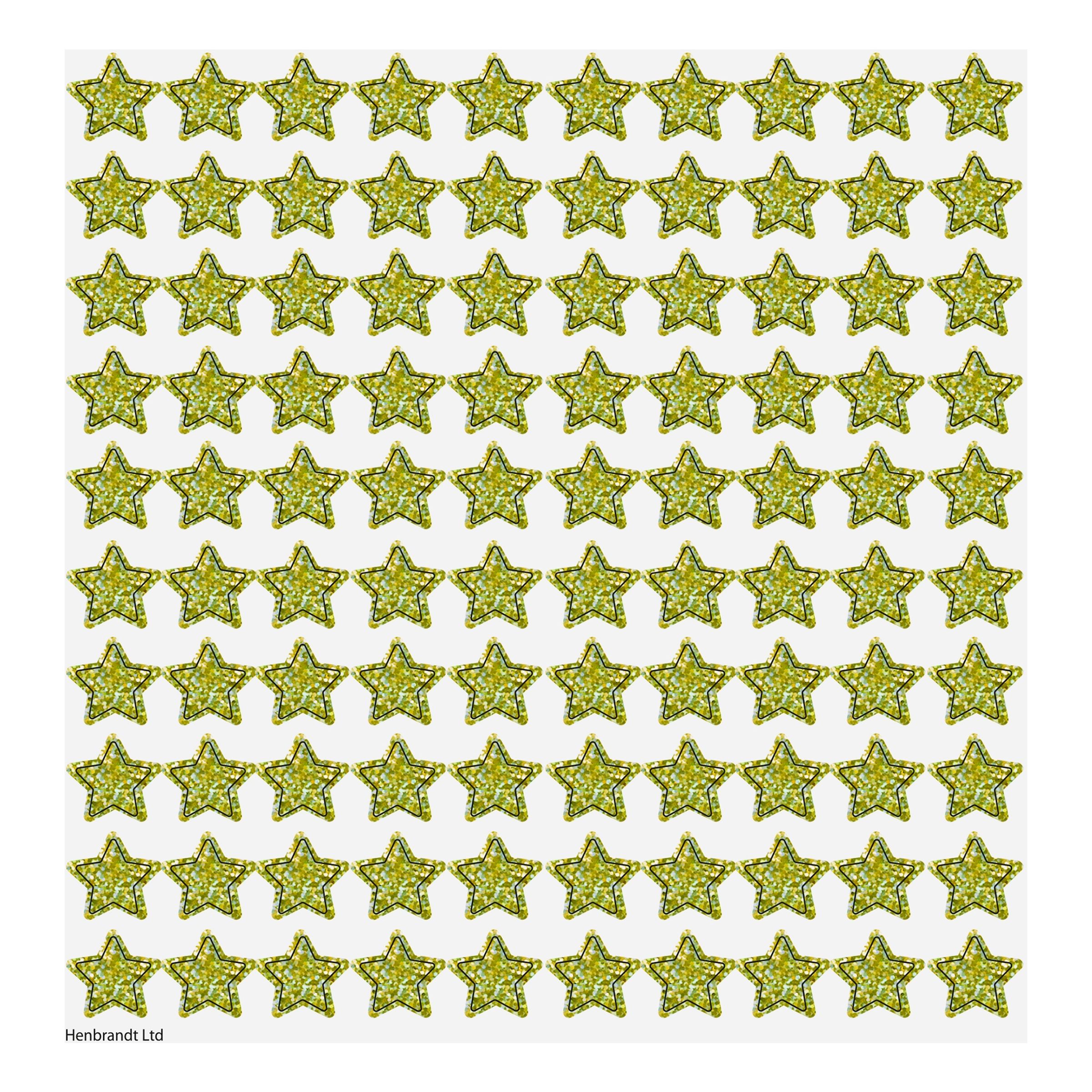 Läs mer om Stickers Stjärnor Holografiska Guld